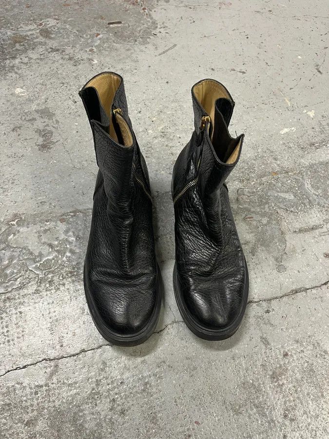 Moschino Moschino Black Leather Boots Size US 7 / EU 40 - 2 Thumbnail