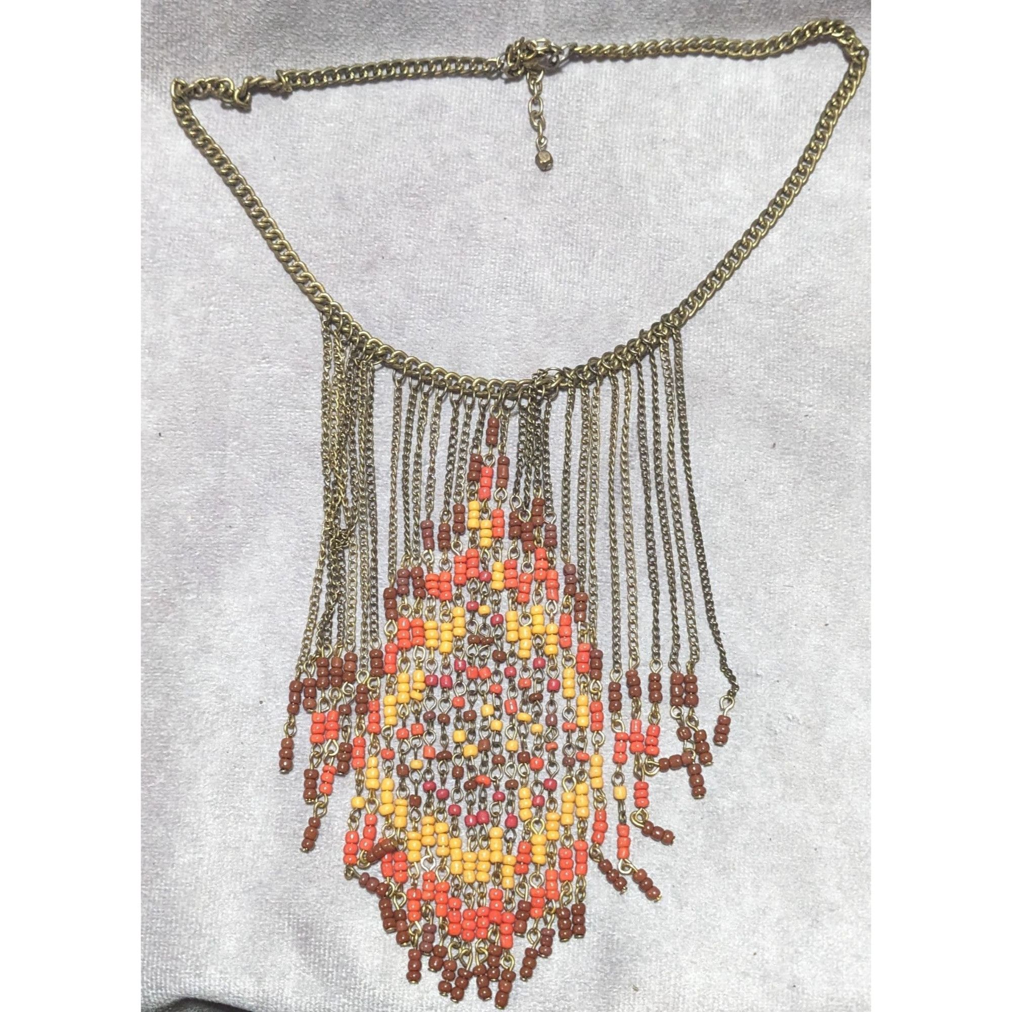 Other Boho Chic Beaded Fringe Necklace Size ONE SIZE - 8 Thumbnail