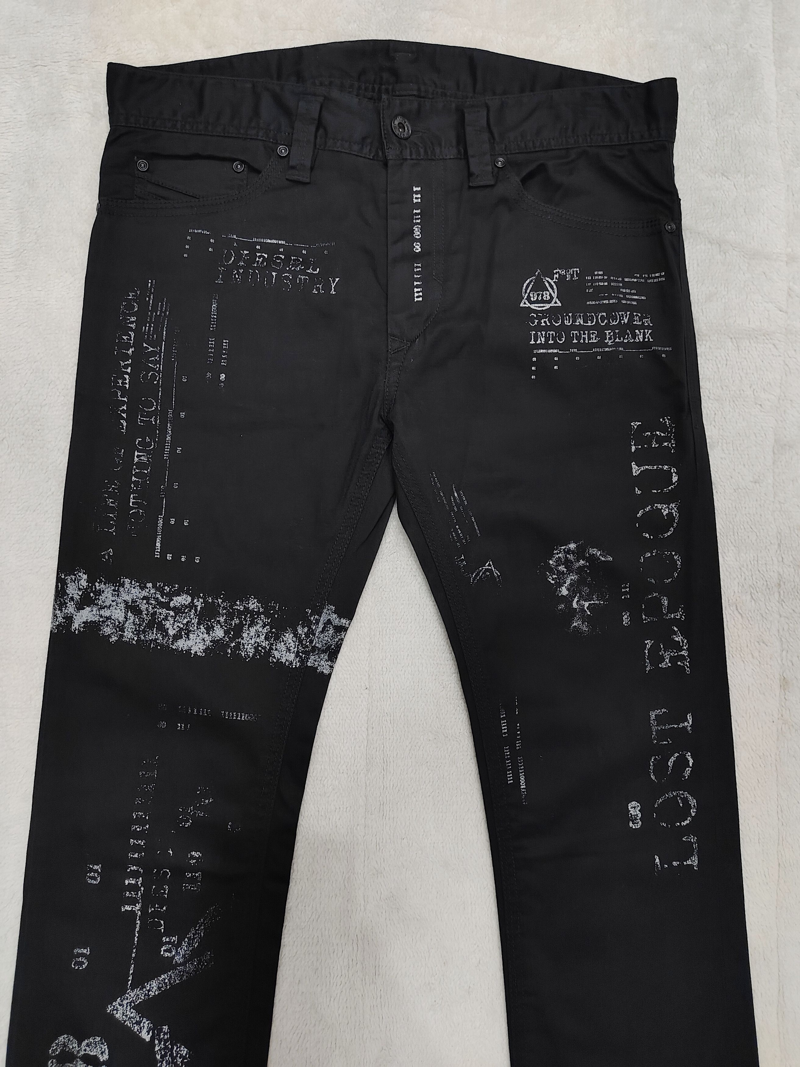 Diesel Diesel🔥Tech Industrial Punk Graphic Print Jeans Size US 30 / EU 46 - 2 Thumbnail