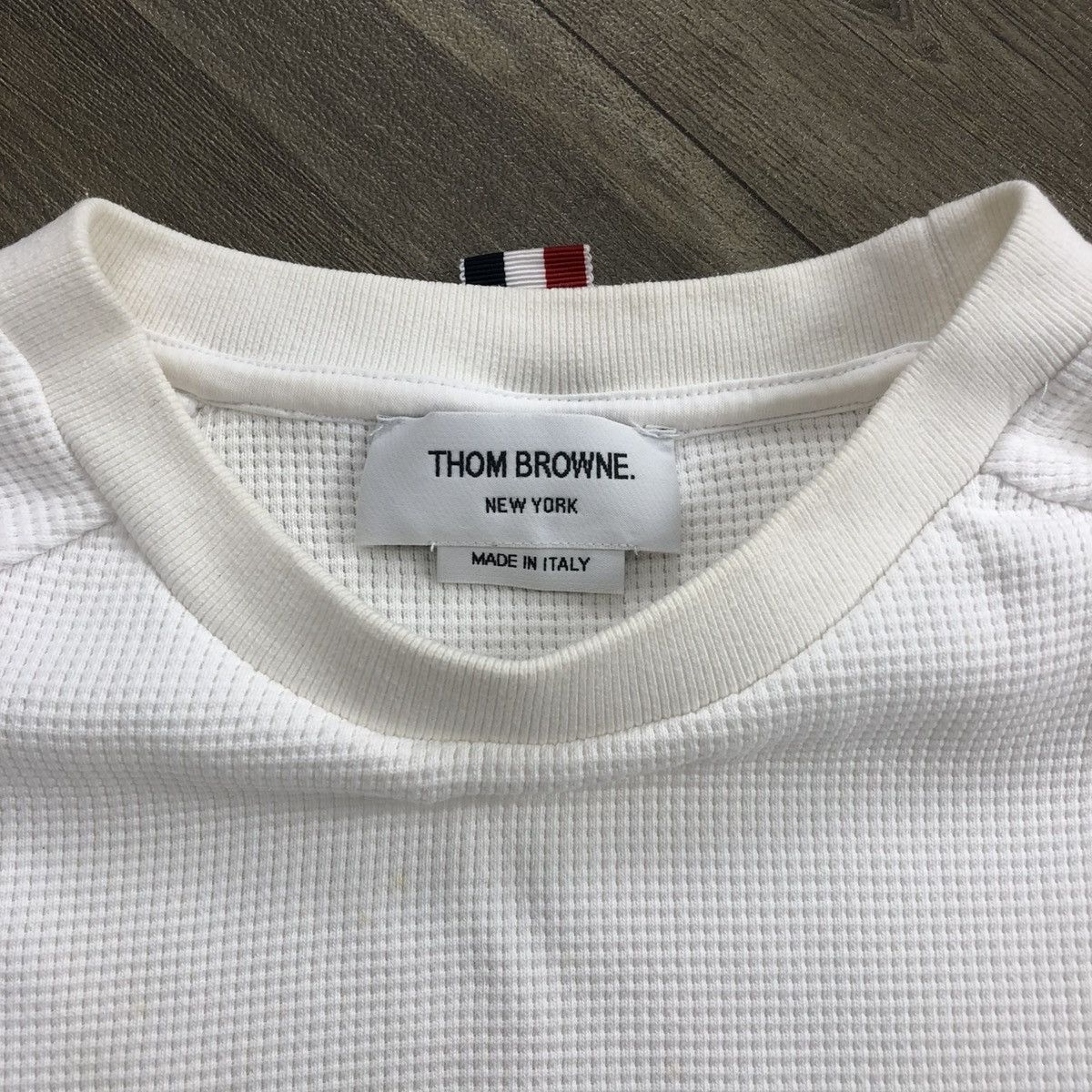 Thom Browne 🇮🇹Vintage Thom Browne Wafle 4 Bar Striped Luxury Sweatshirt Size US S / EU 44-46 / 1 - 4 Thumbnail