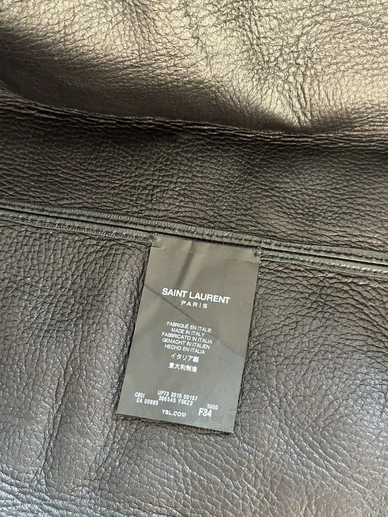 Saint Laurent Paris Saint Laurent Paris Leather Cloak Shawl i Size XXS / US 00 / IT 34 - 7 Thumbnail