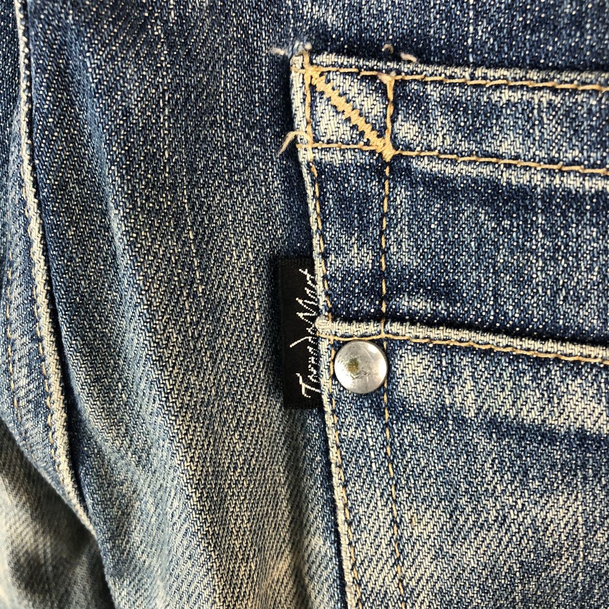 Tornado Mart DL Tornado Mart Blue Distressed Denim Pants #C145 Size US 33 - 18 Thumbnail