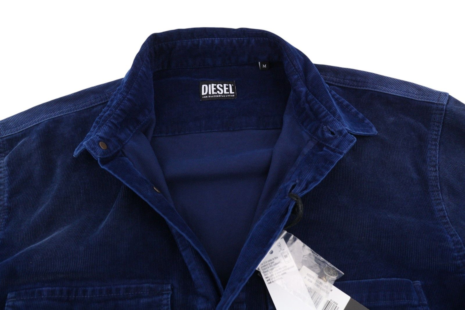 Diesel S-BUN-CORD M Washed Blue Corduroy Snap Shirt 41005 Size US M / EU 48-50 / 2 - 4 Thumbnail