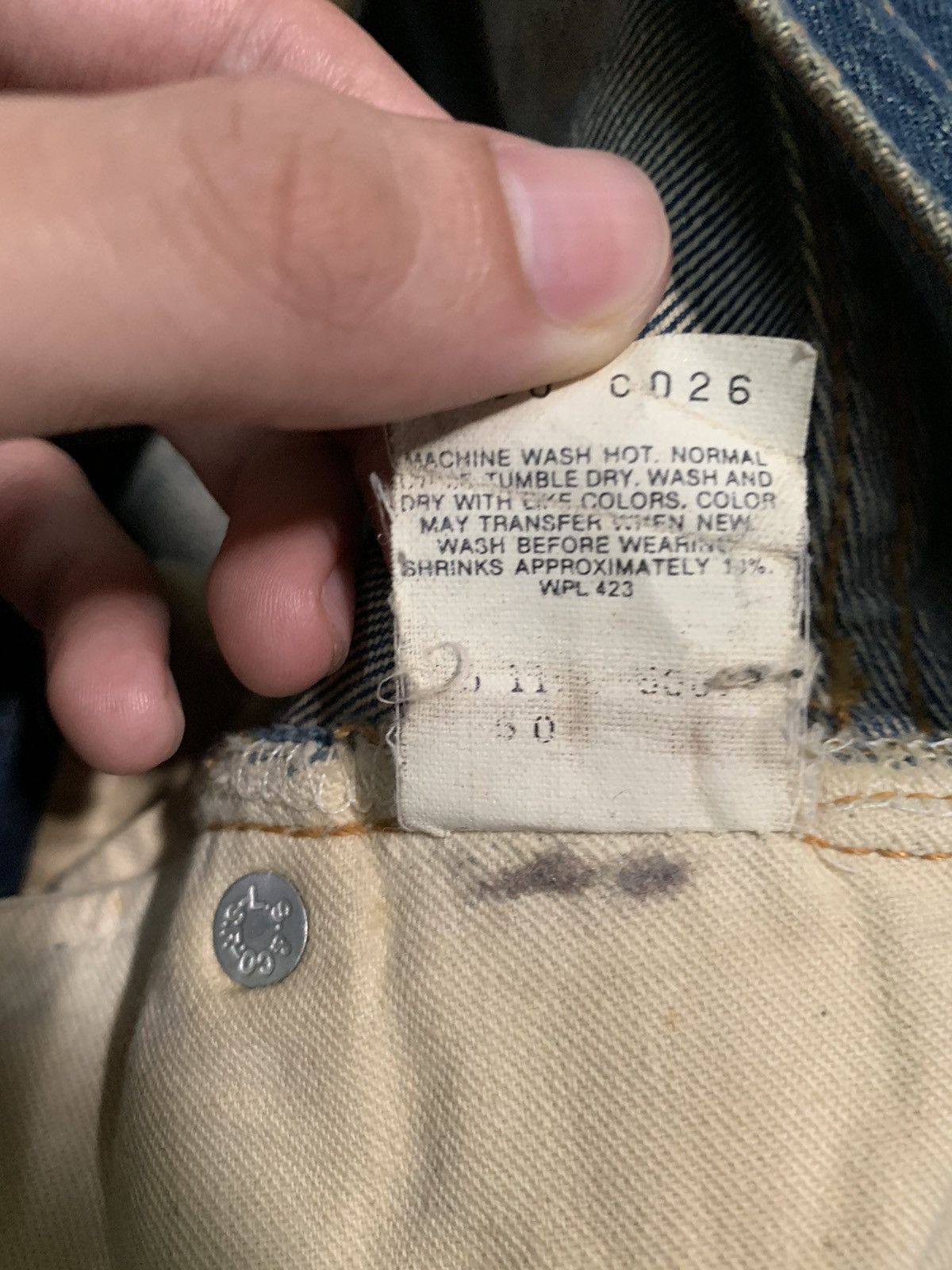 Levi's VINTAGE LEVIS 501 BIG E SELVEDGE MUDWASH & RUSTY DISTRESSED Size US 29 - 21 Thumbnail
