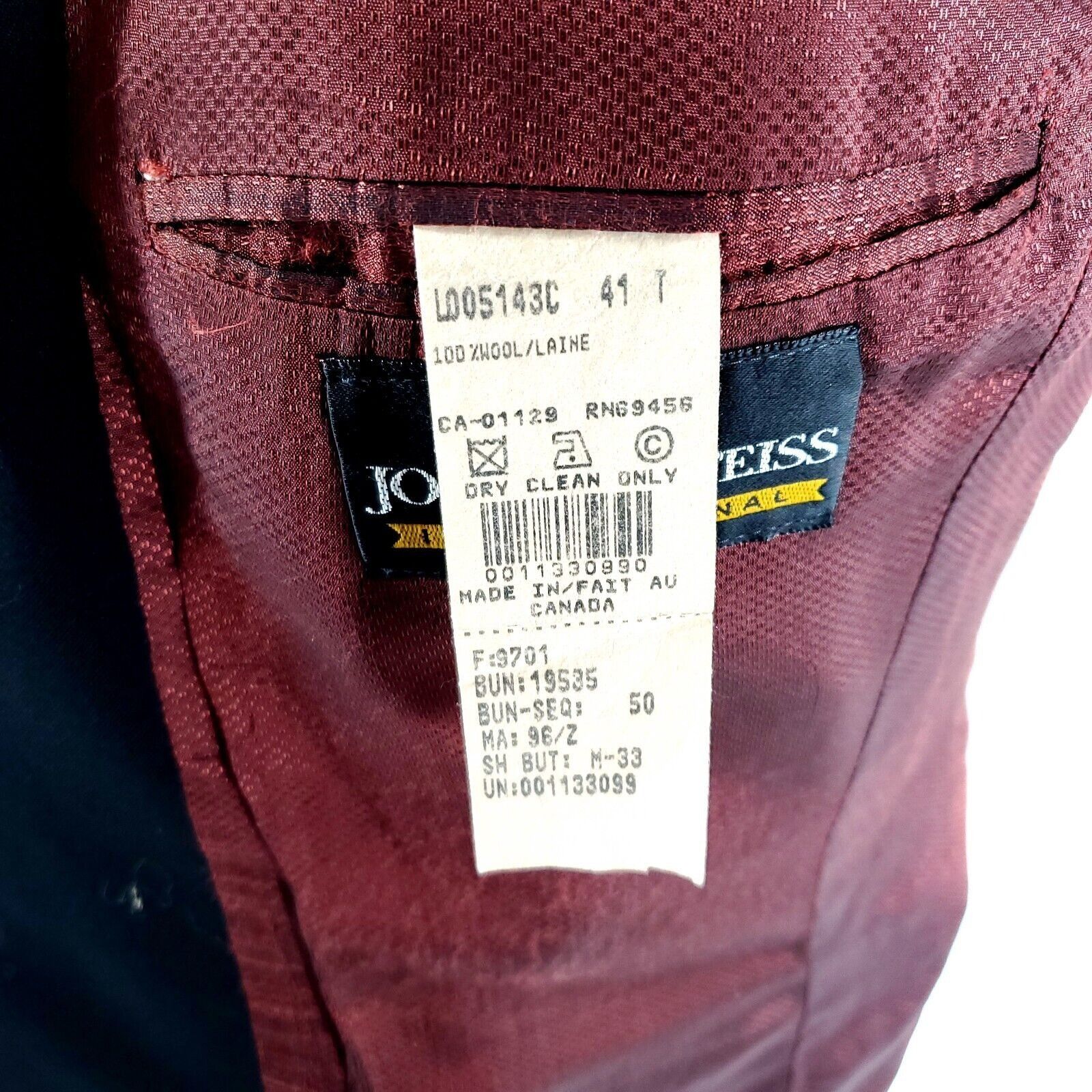 Joseph & Feiss Joseph & Feiss Internatioinal Wool 3 Silver Button Blazer 40 Size 40L - 9 Thumbnail