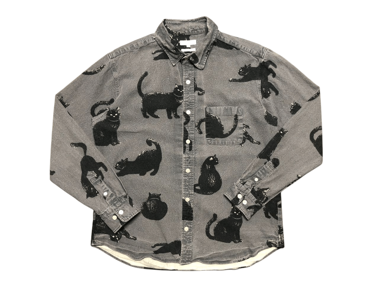 Japanese Brand Vintage CIAO Full Print Cat Long Sleeve Shirt Cropped Size US M / EU 48-50 / 2 - 1 Thumbnail