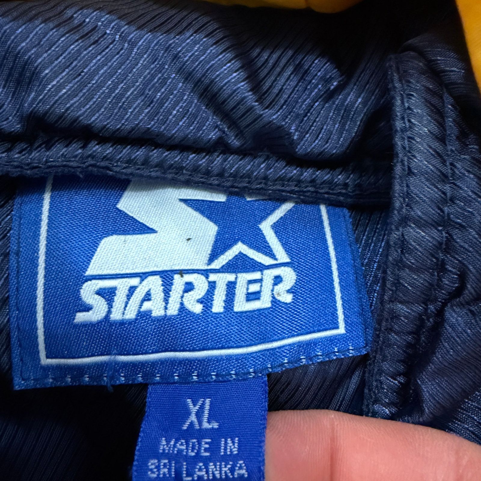 Vintage Vintage Starter Michigan Wolverines Jacket XL Blue Yellow Size US XL / EU 56 / 4 - 7 Thumbnail