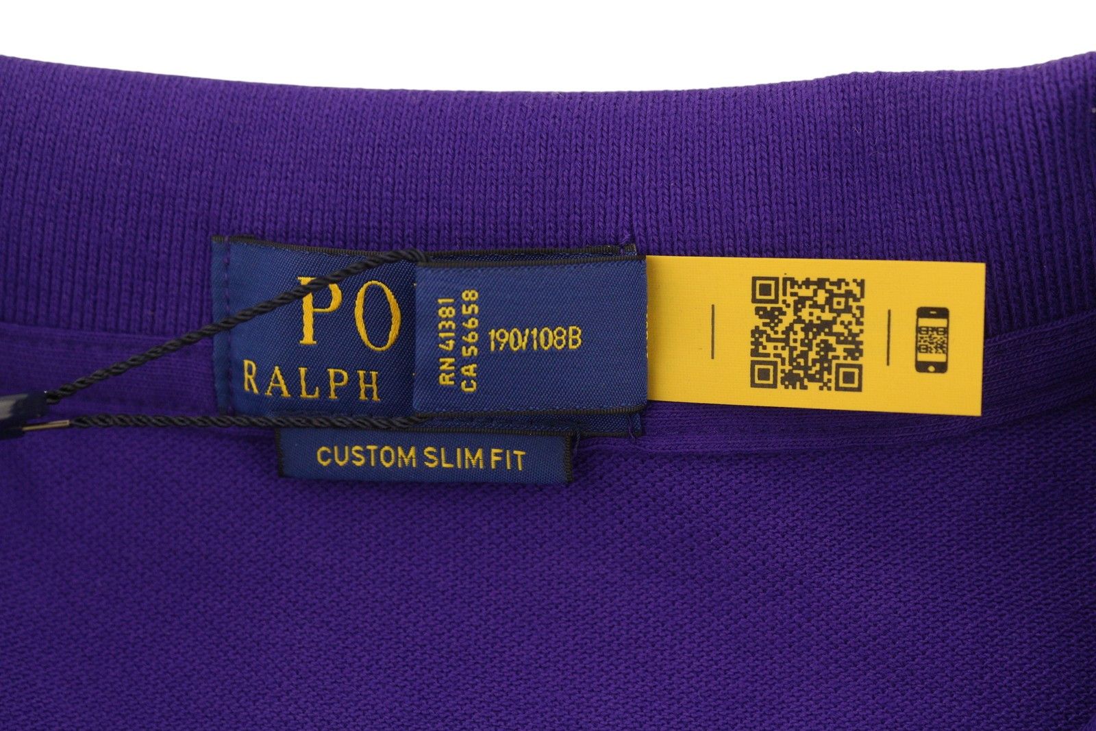 Ralph Lauren CUSTOM SLIM FIT 2XL Purple Cotton Logo 87882 Size US XXL / EU 58 / 5 - 12 Thumbnail