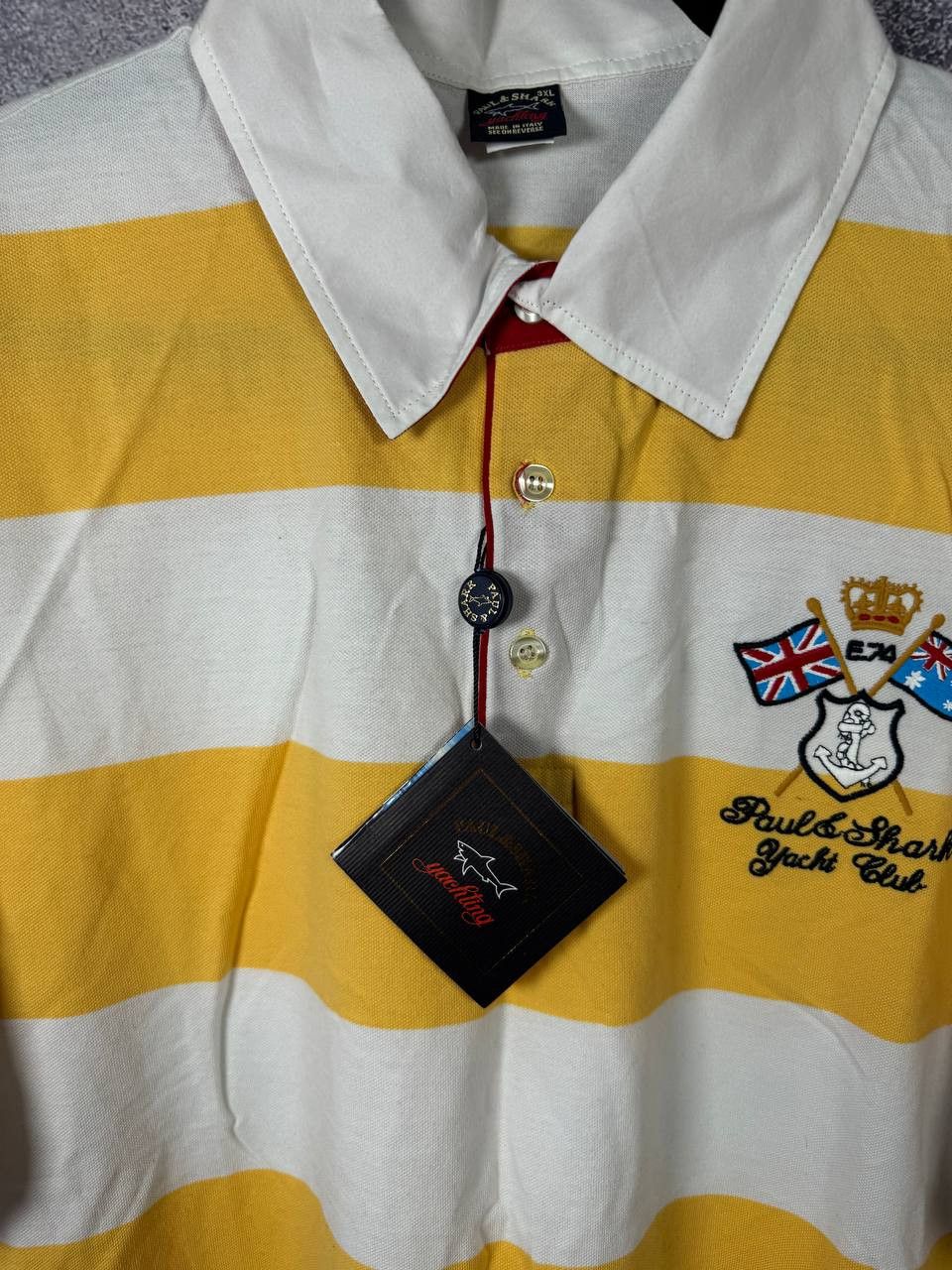 Paul & Shark NWT Paul & Shark Newport Yachting Stripped Polo 3XL Size Size US XXL / EU 58 / 5 - 6 Thumbnail
