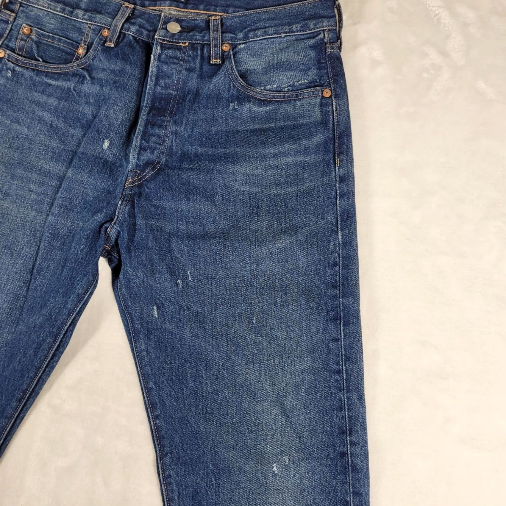 Levi's Levi's Made & Crafted 501 Jeans Men's 32x32 Blue Selvedge Denim LMC Straight Sample Size US 32 / EU 48 - 7 Thumbnail