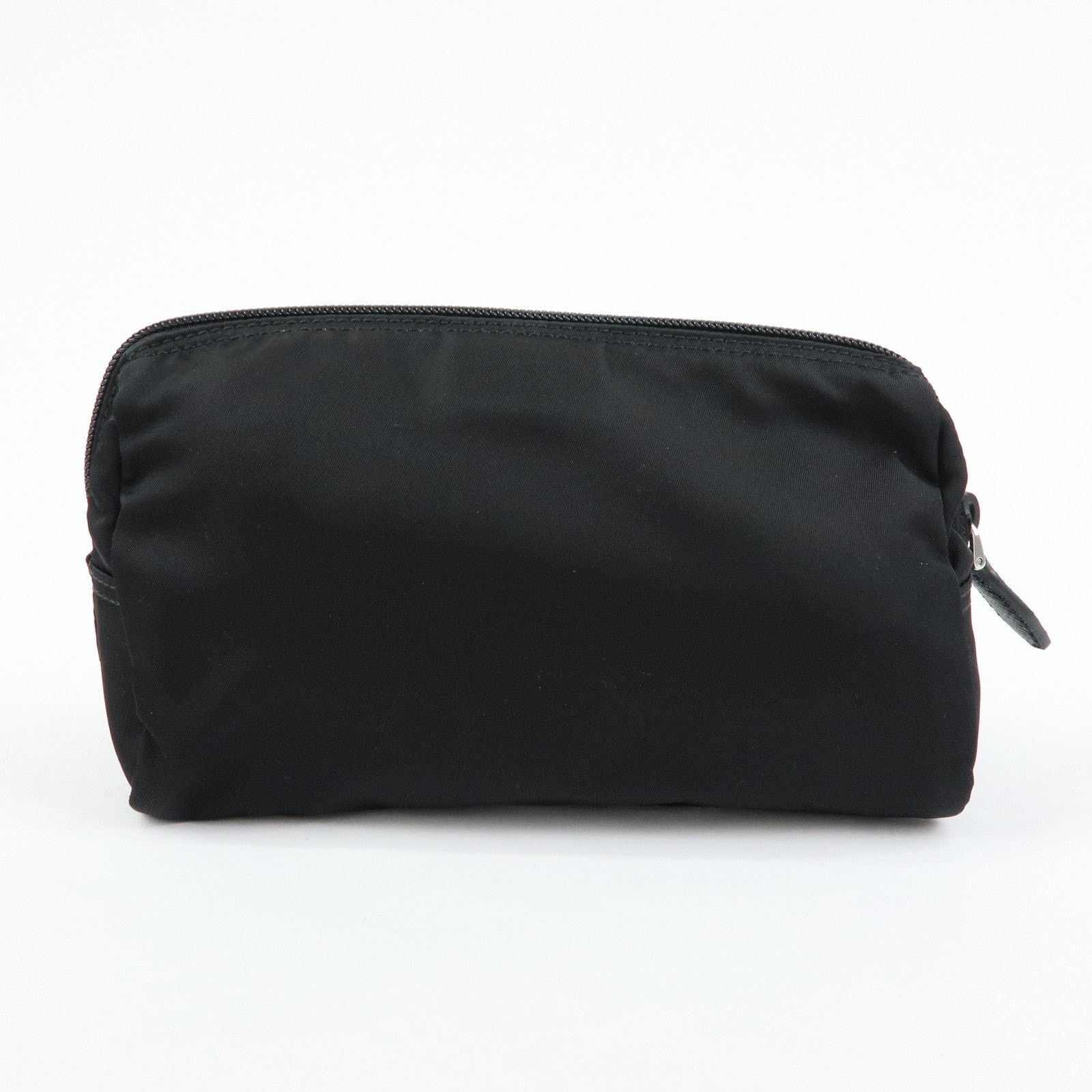 Prada Prada Triangle Logo Nylon Cosmetic Pouch Black Size ONE SIZE - 2 Thumbnail