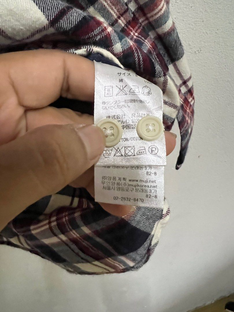 Muji Japanese Brand Muji Checked Plaid Tartan Flannel Shirt 👕 Size US M / EU 48-50 / 2 - 4 Thumbnail