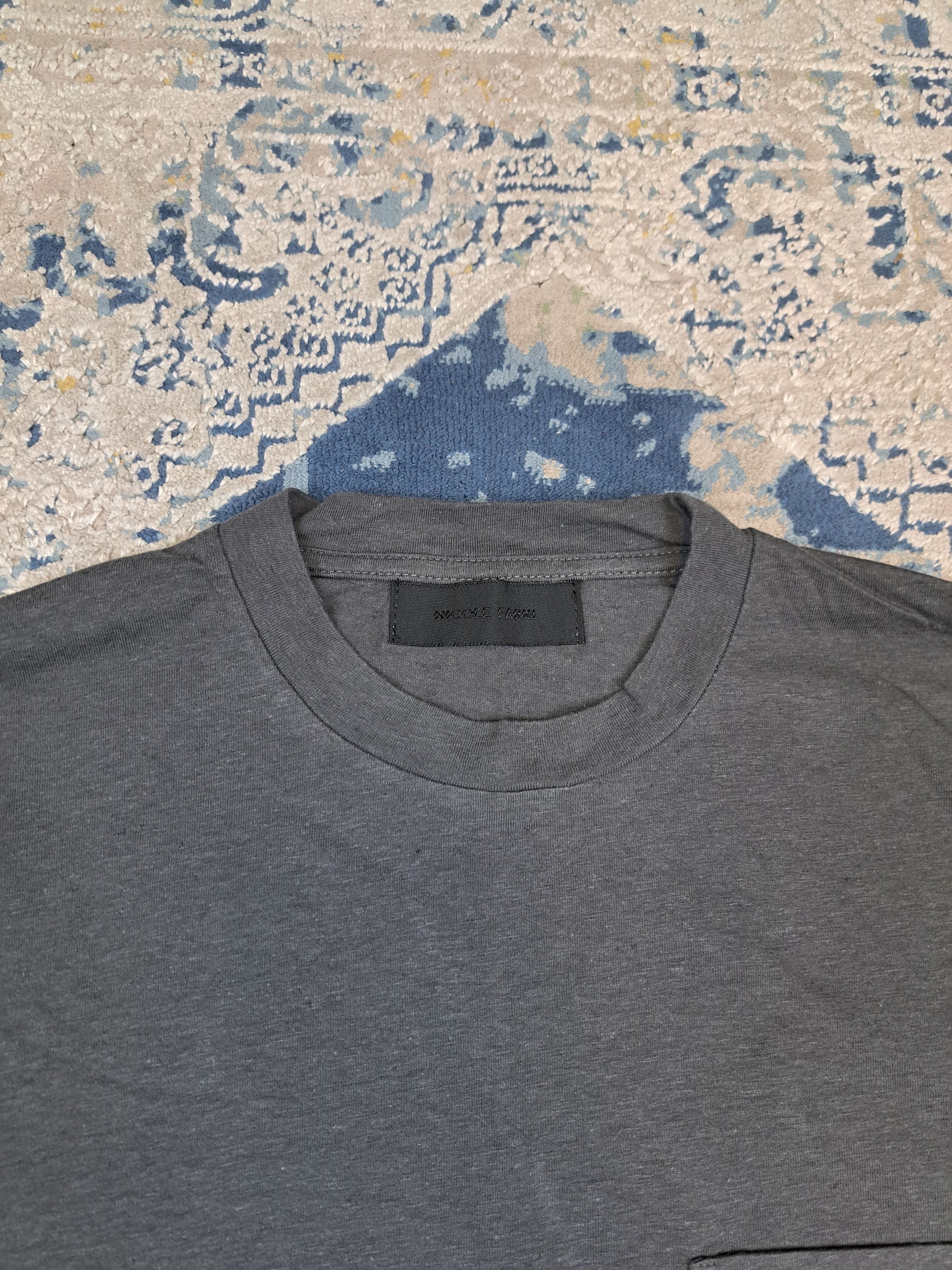 Nicole Farhi Nicole Farhi Anthracite Archive Pocket Tee Overlock Stitchin Size US M / EU 48-50 / 2 - 3 Thumbnail