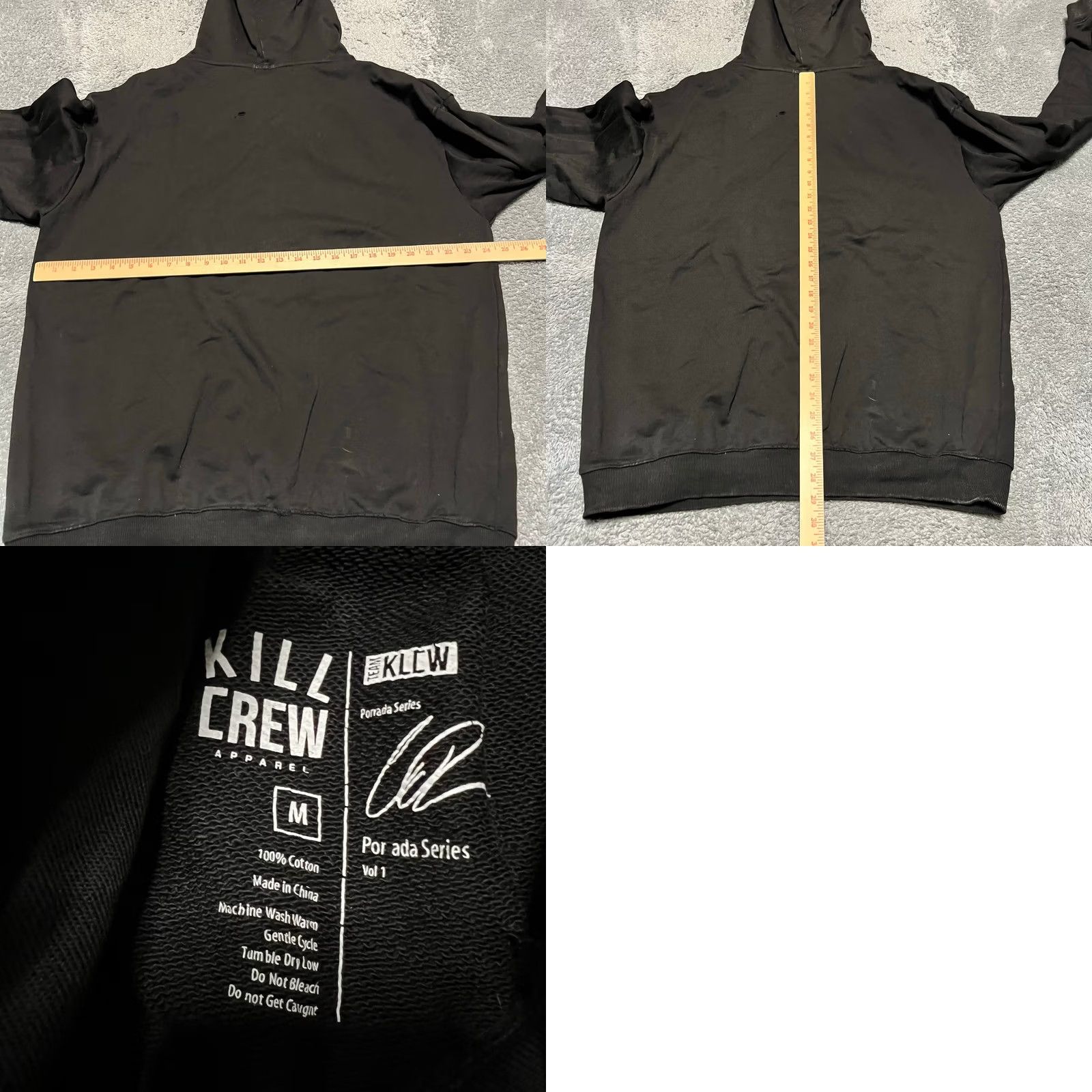 Vintage VINTAGE Kill Crew Hoodie Mens M Black Porrada Series Vol 1 Distressed Vintage Bleed? Size US M / EU 48-50 / 2 - 8 Thumbnail