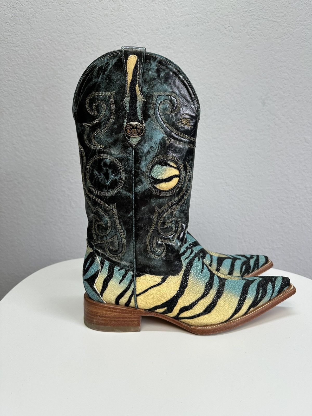 Lucchese Vintage Sendra Mantarraya Leather Cowboy Western Boots Shoes Size US 8 / EU 41 - 2 Thumbnail