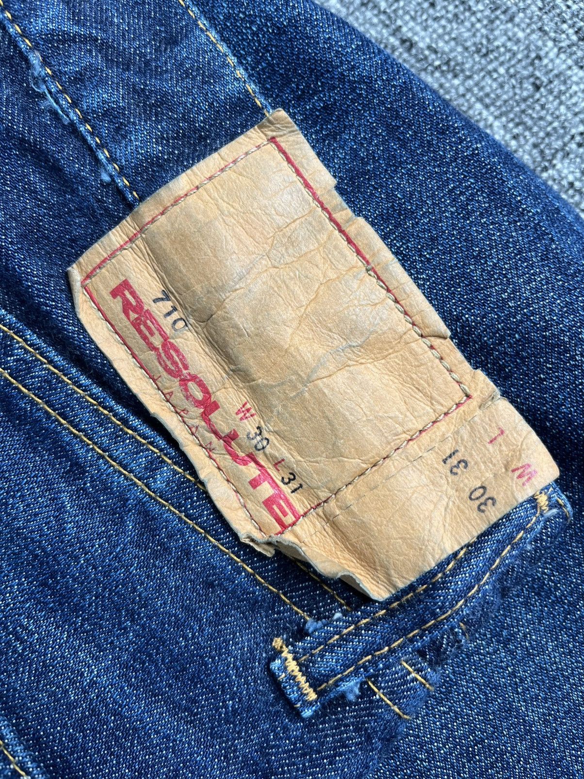 Japanese Brand × RESOLUTE × Vintage Vintage! 90s OG Resolute Jeans perfect faded Selvedge Jeans Size US 30 / EU 46 - 8 Thumbnail