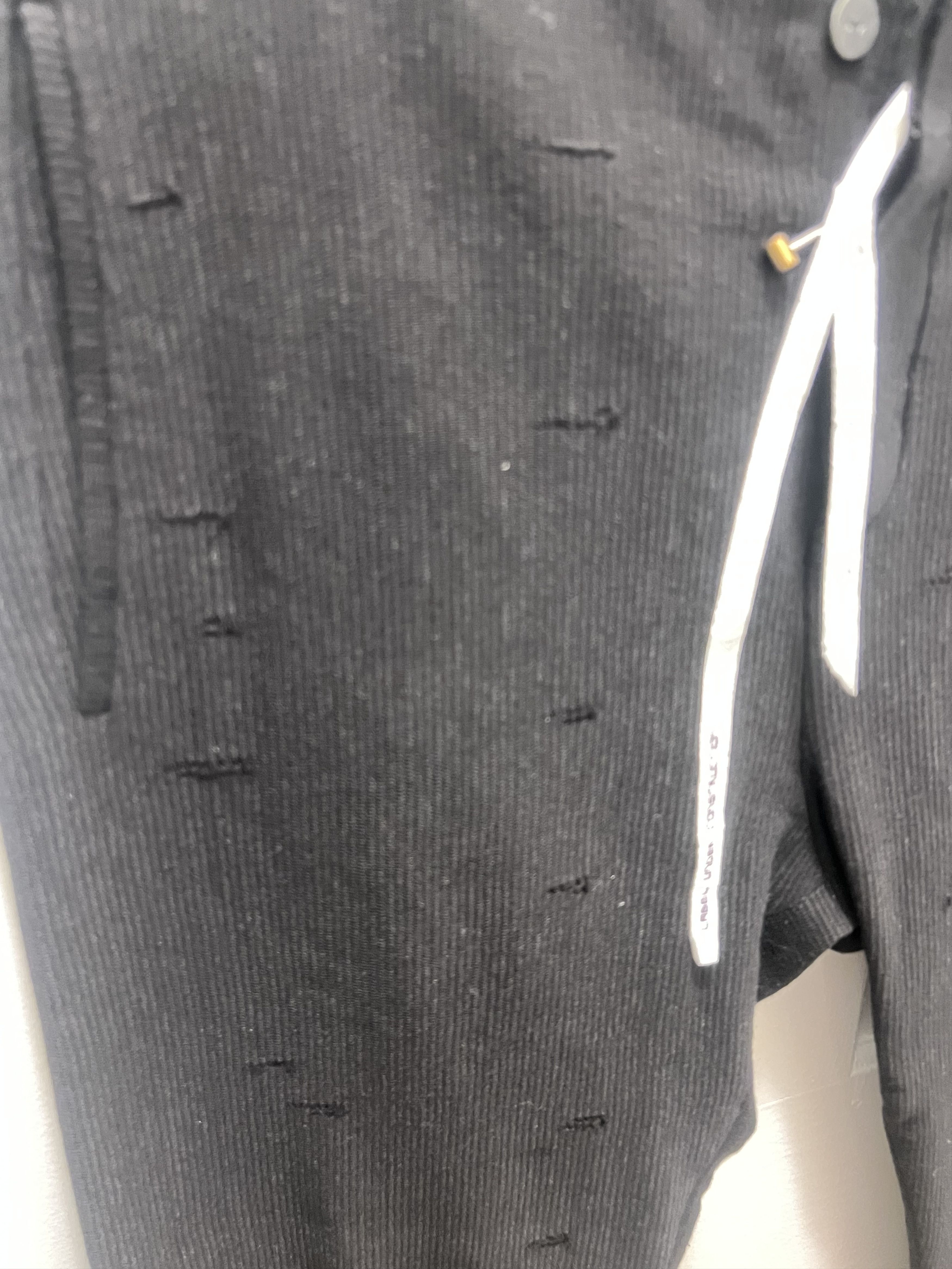 Label Under Construction NWOT $1099 Scarred Cotton Linen Easy Pants Size US 36 / EU 52 - 2 Thumbnail
