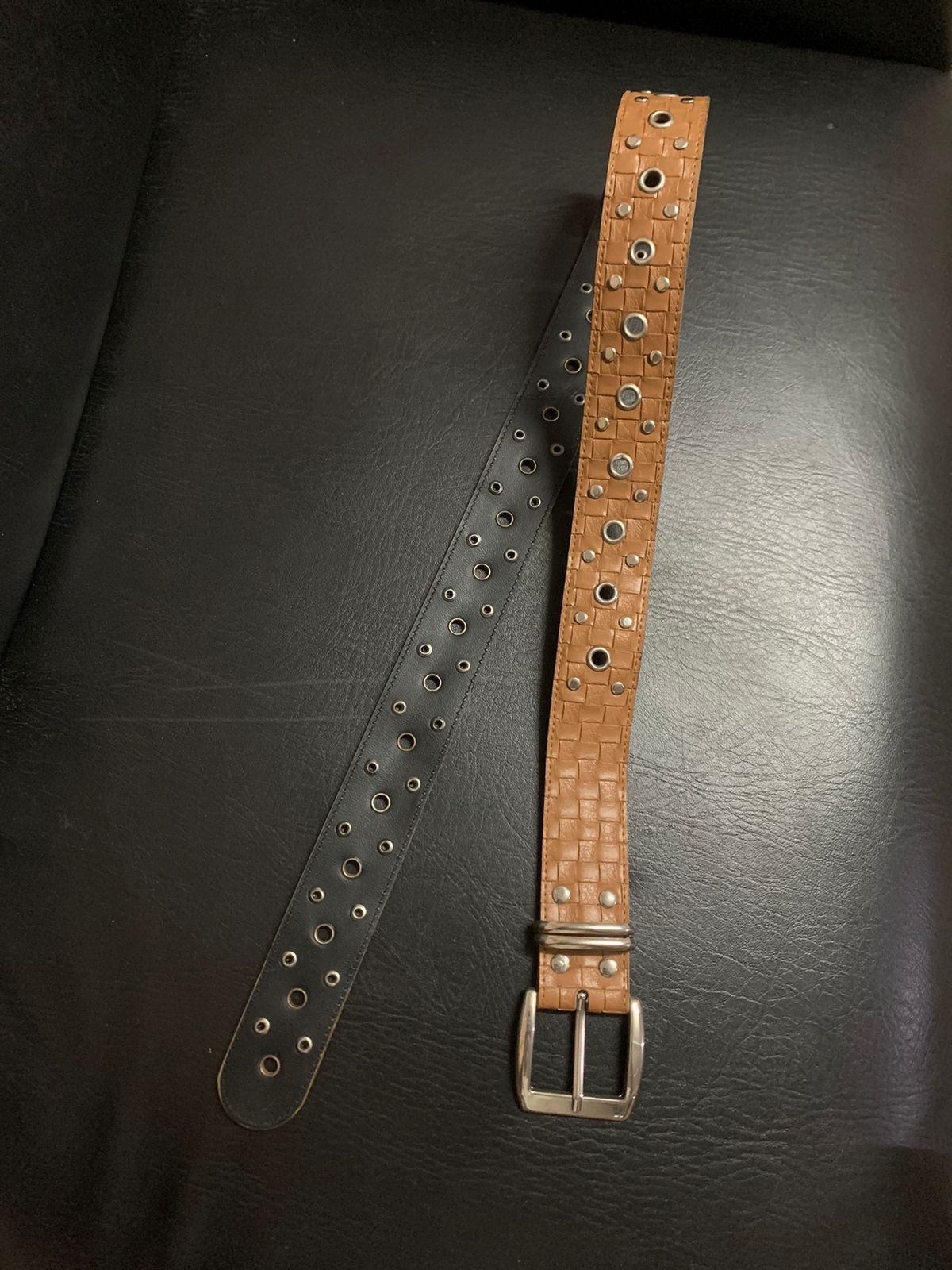 If Six Was Nine × Japanese Brand × Le Grande Bleu (L.G.B.) Brown leather ring belt Size ONE SIZE - 2 Thumbnail