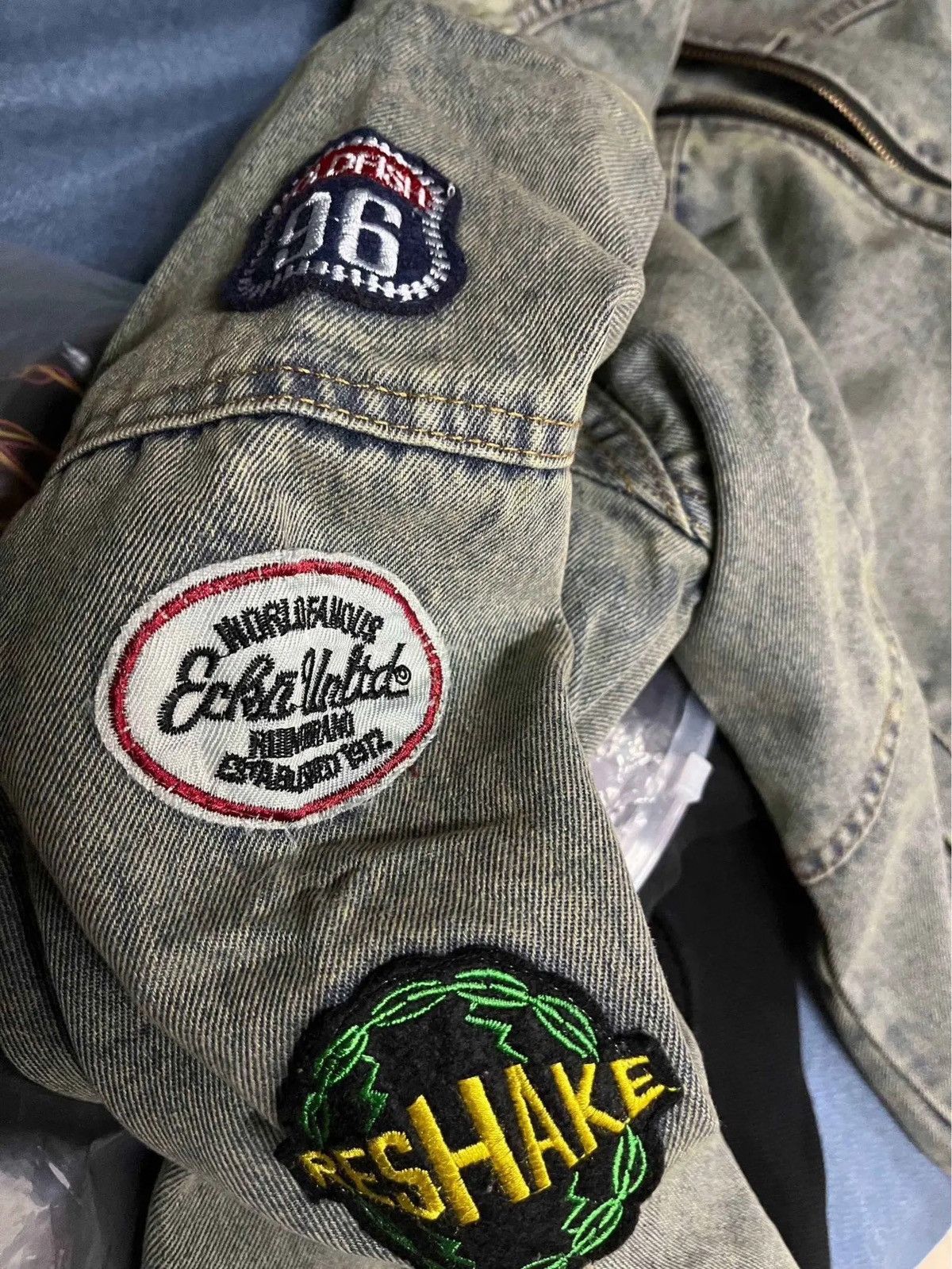 Vintage American vintage denim jacket bomber oversize y2k unisex Size US L / EU 52-54 / 3 - 13 Thumbnail