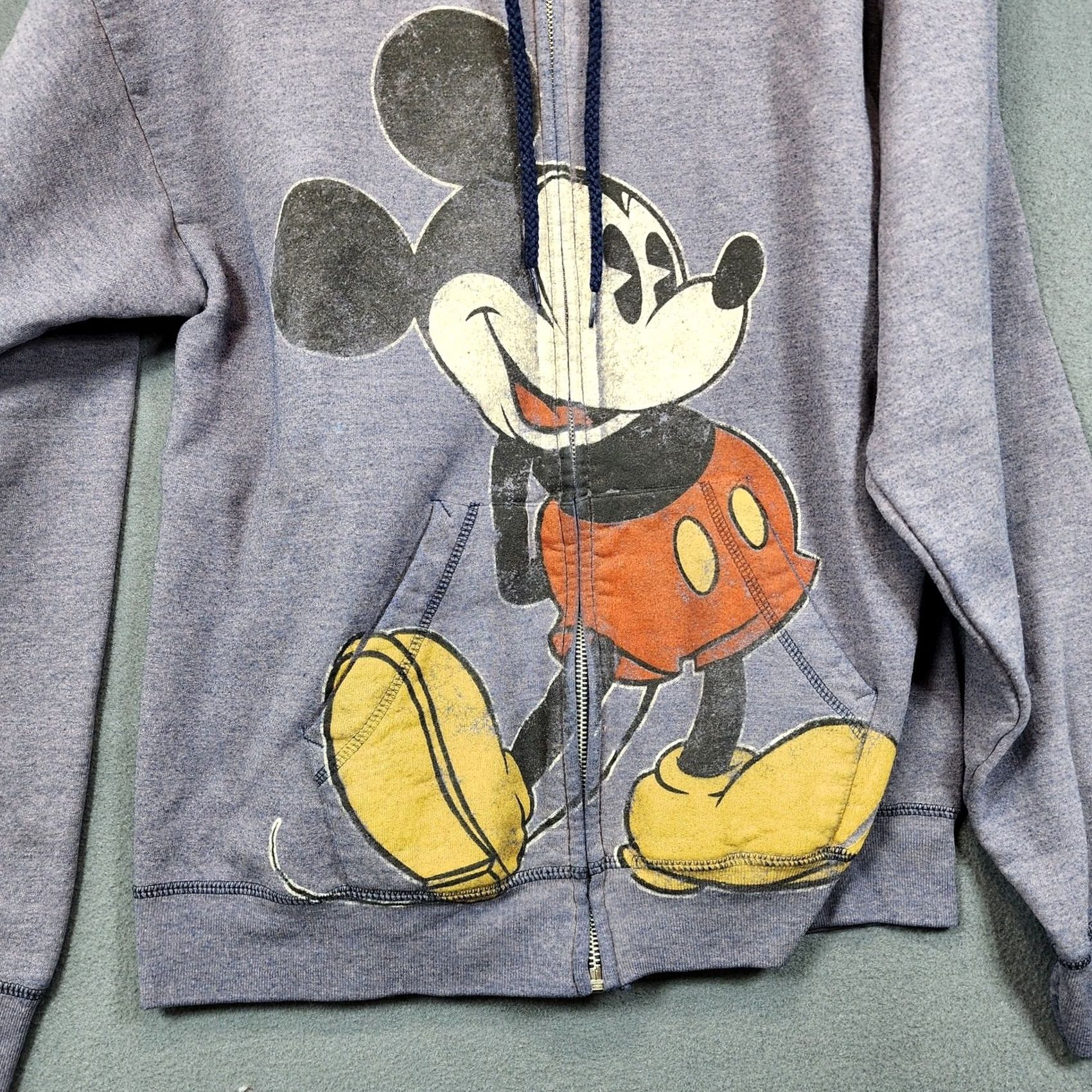 Disney Mickey Mouse Hoodie Adult Medium Blue Disneyland Walt Disney World Full Zip Y2K Womens Size M / US 6-8 / IT 42-44 - 7 Thumbnail