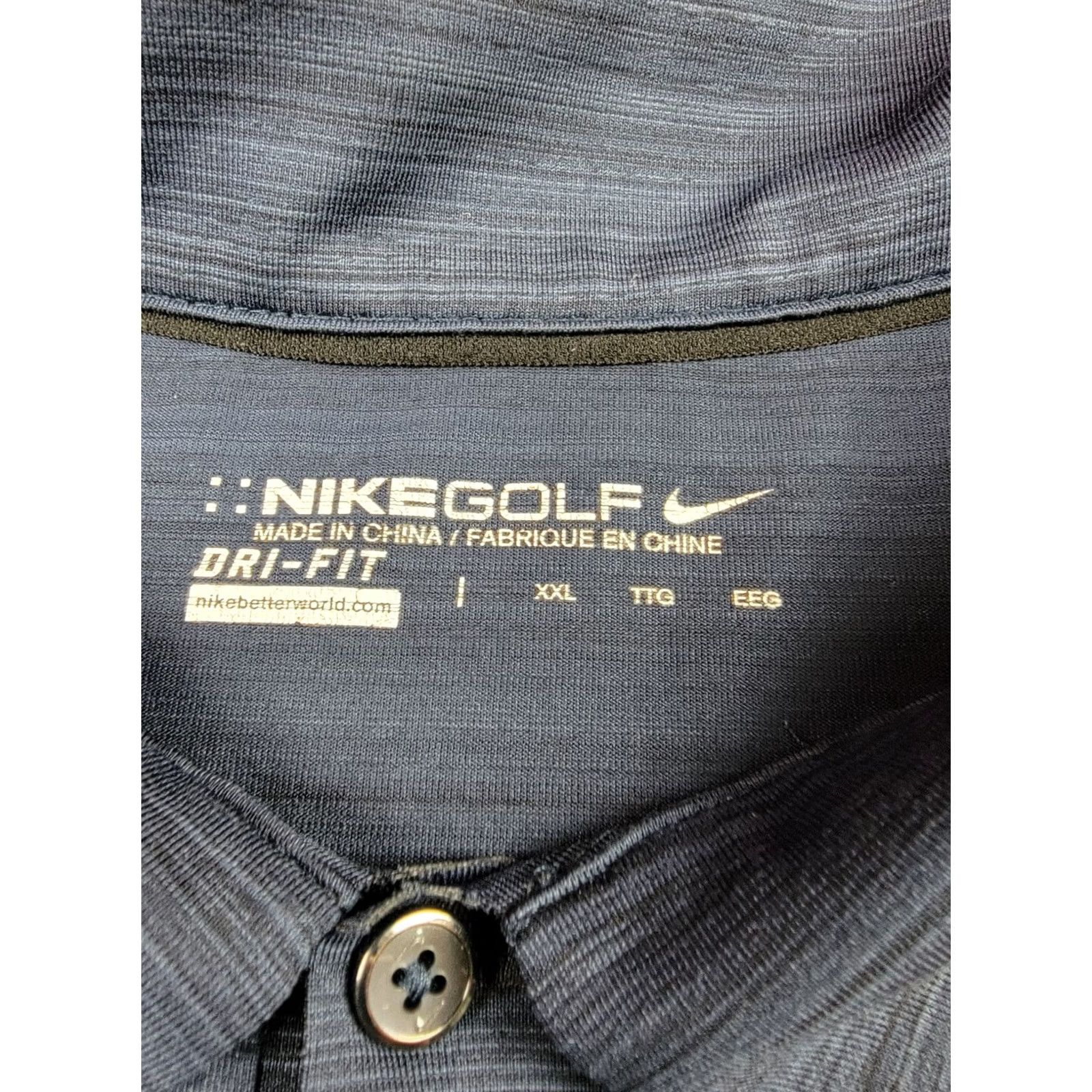 Nike Nike Golf Polo Shirt Mens 2XL Dri-Fit Blue Stripe Short Sleeve Polo Shirt Outdoor Sports Size US XXL / EU 58 / 5 - 3 Thumbnail