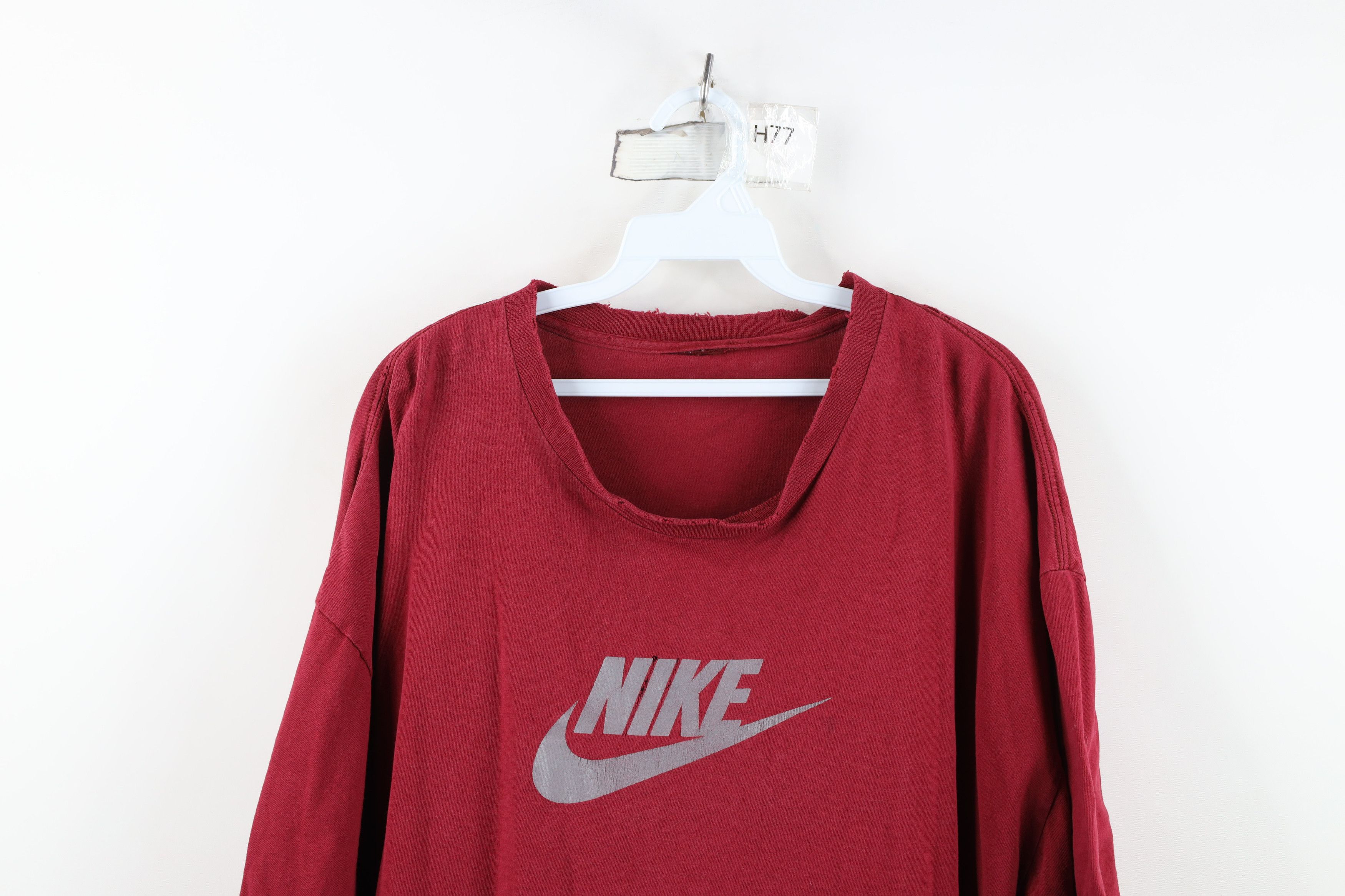 Nike Vintage 90s Nike Scott Big Swoosh Short Sleeve T-Shirt Size US XXL / EU 58 / 5 - 2 Thumbnail