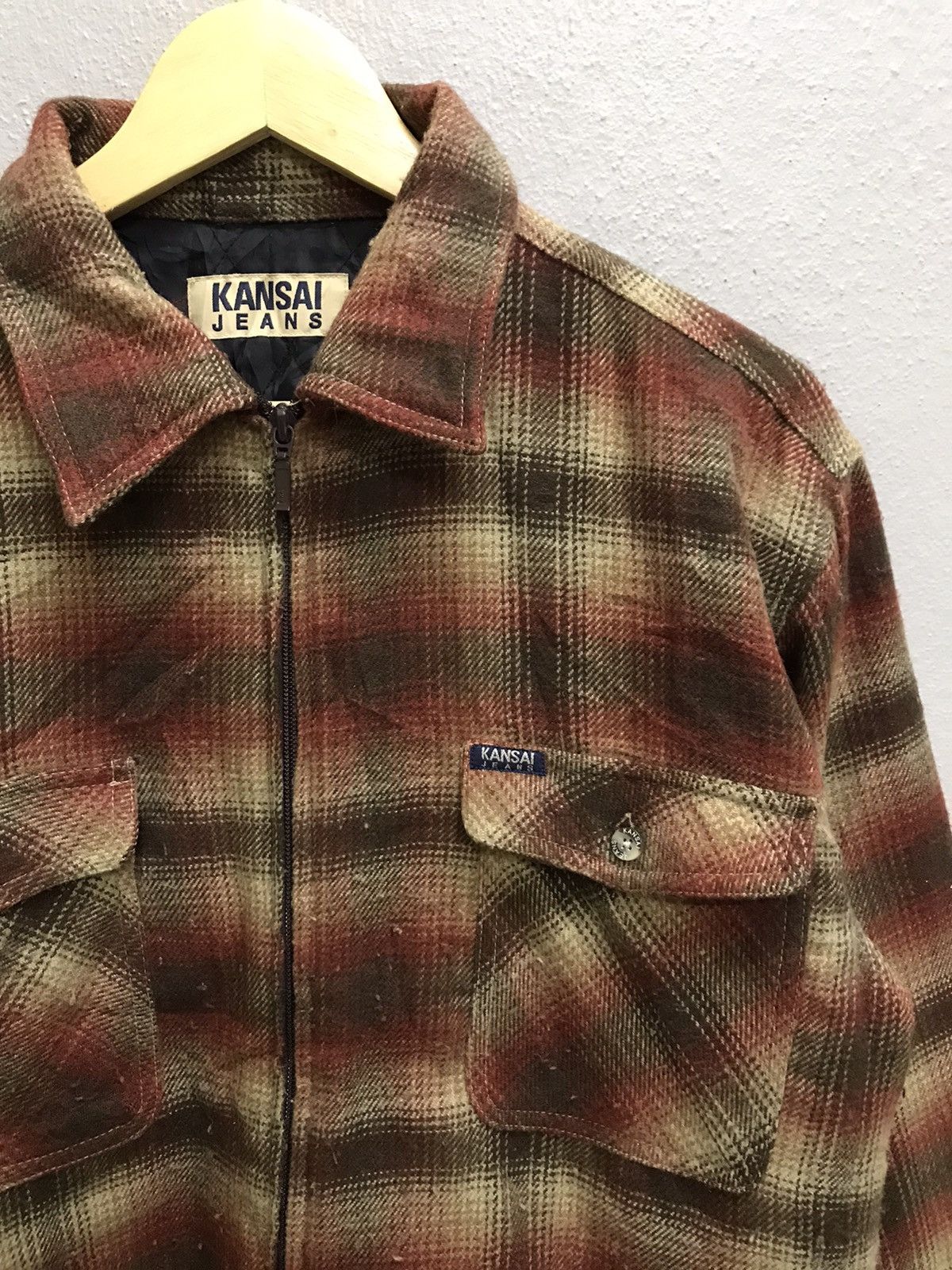 Japanese Brand × Kansai Yamamoto × Vintage VINTAGE KANSAI JEANS PLAID FLANNEL JACKET Size US M / EU 48-50 / 2 - 5 Thumbnail