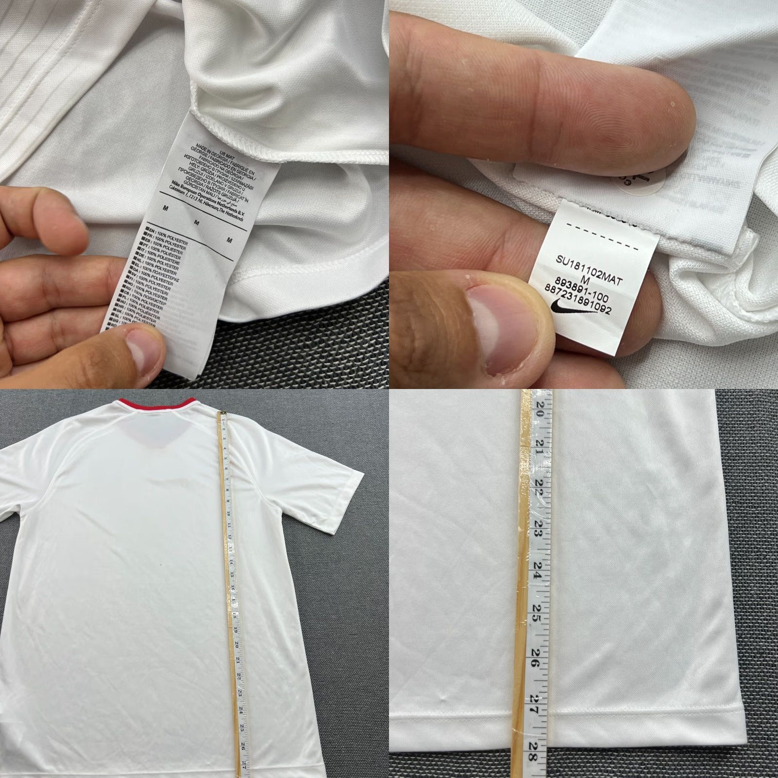 Nike Nike Poland 2018 2019 Home Football Jersey Mens Medium Adult Shirt World Cup White M Short Sleeve Moisture Wicking Quick Dry Sportswear Size US M / EU 48-50 / 2 - 9 Thumbnail