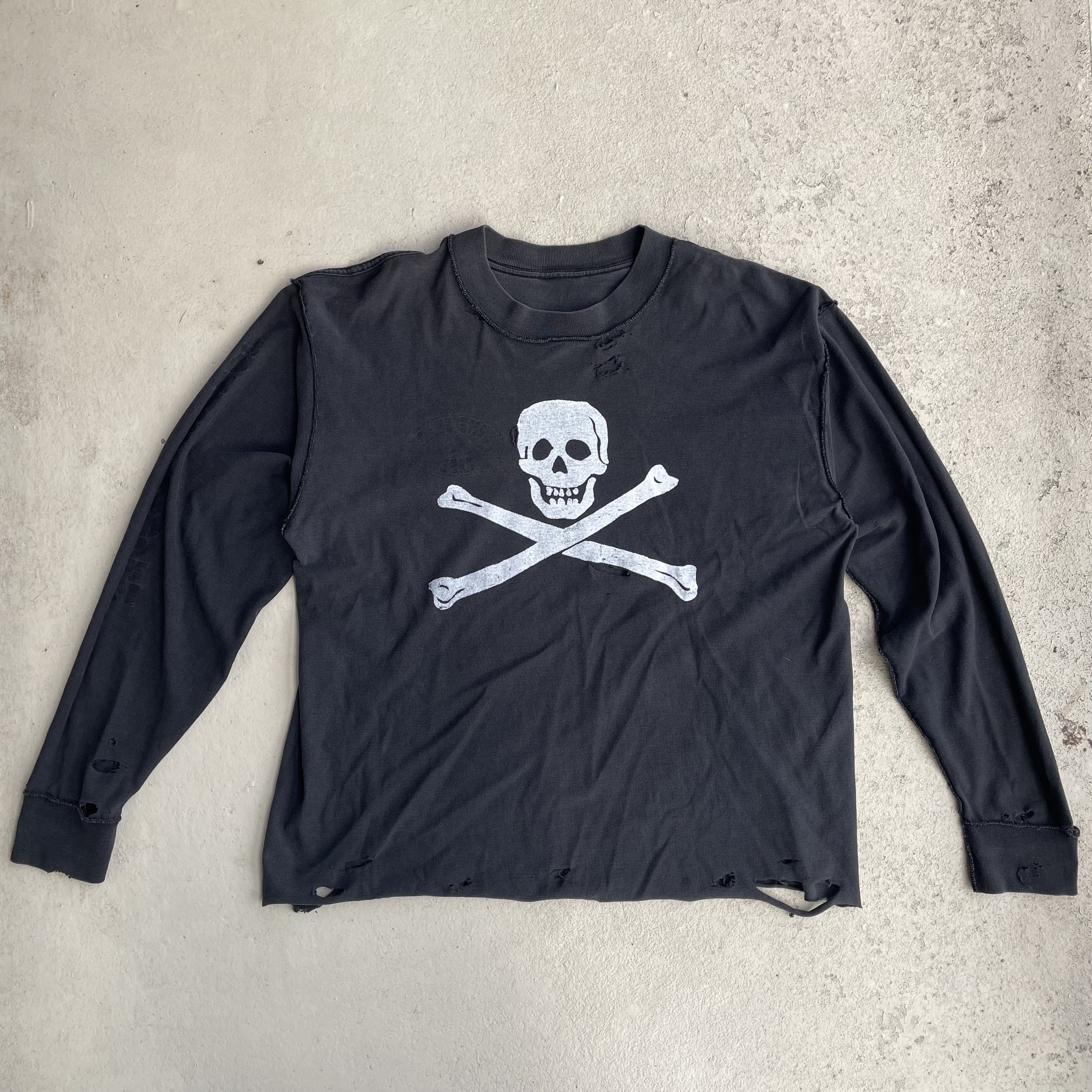 Vintage Custom Inside Out Distressed Skull Long Sleeve Size US M / EU 48-50 / 2 - 1 Thumbnail