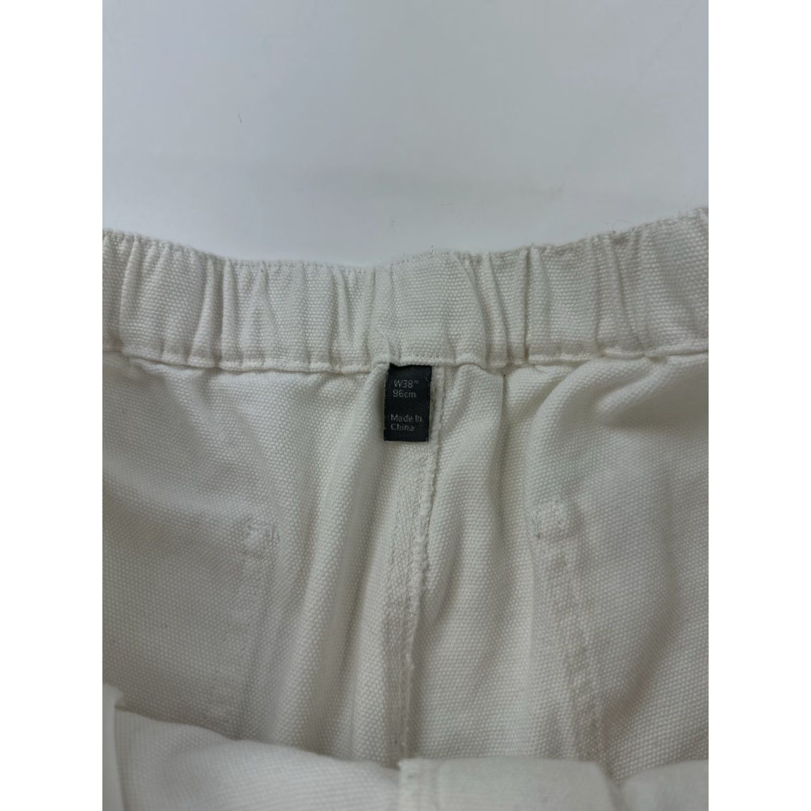 Asos ASOS Shorts Men’s 38 White Chino Elastic Waist Summer Casual Beach Golf City American Outdoor Mens Size US 38 / EU 54 - 4 Thumbnail