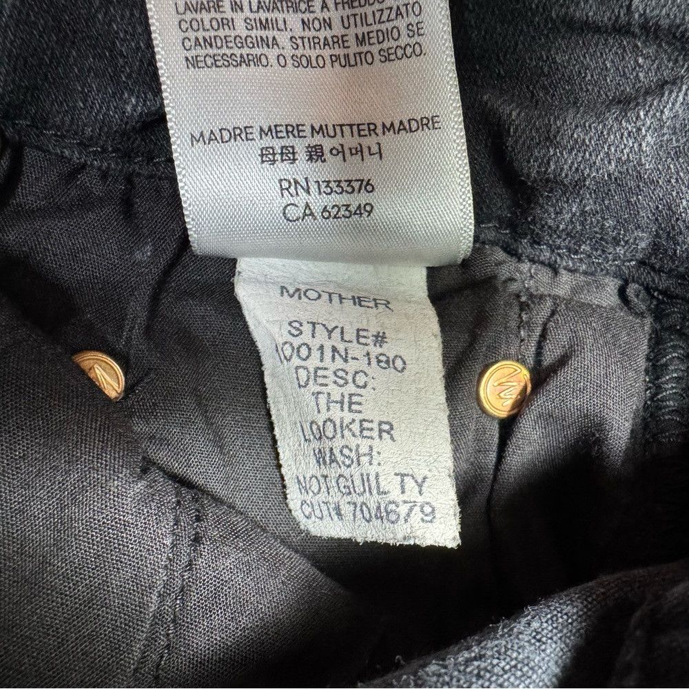 MOTHER MOTHER The Looker Skinny Black Not Guilty Jeans Size 27 Size 27" / US 4 / IT 40 - 7 Thumbnail