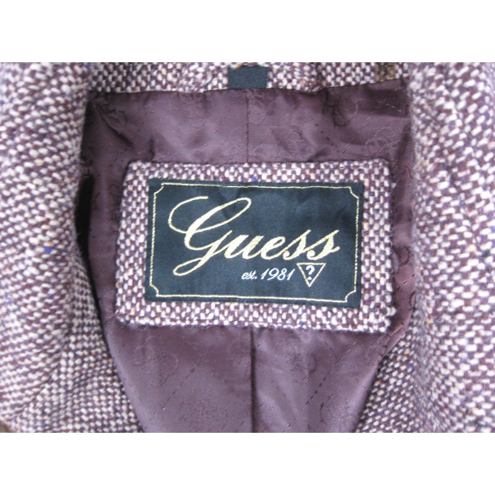 Guess VINTAGE Guess Pea Coat Womens XL Red Tweed 90s Double Breasted Wool Coat Size XL / US 12-14 / IT 48-50 - 3 Thumbnail