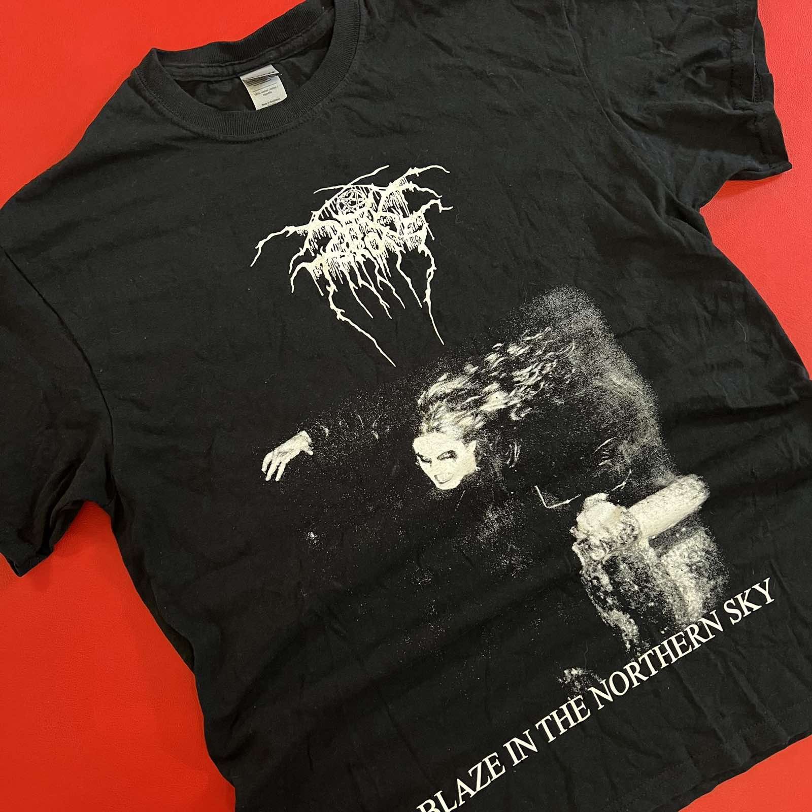 Band Tees × Gildan × Vintage Vintage Darkthrone Blaze In The Northen Sky Metal Tee Size US M / EU 48-50 / 2 - 4 Thumbnail