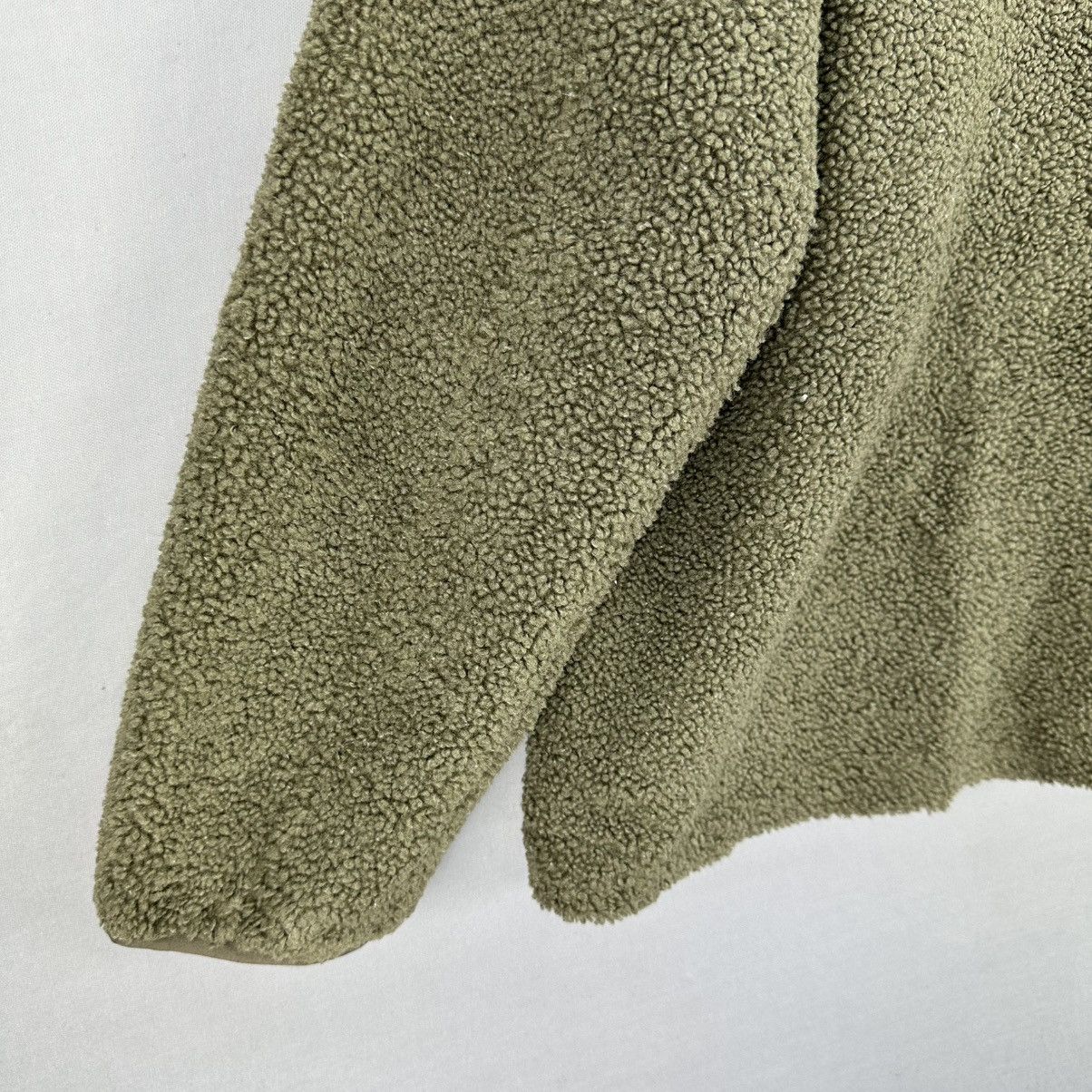 Japanese Brand × Uniqlo Uniqlo Deep Pile Fleece Sherpa Olive Green Cardigan Size M / US 6-8 / IT 42-44 - 6 Thumbnail