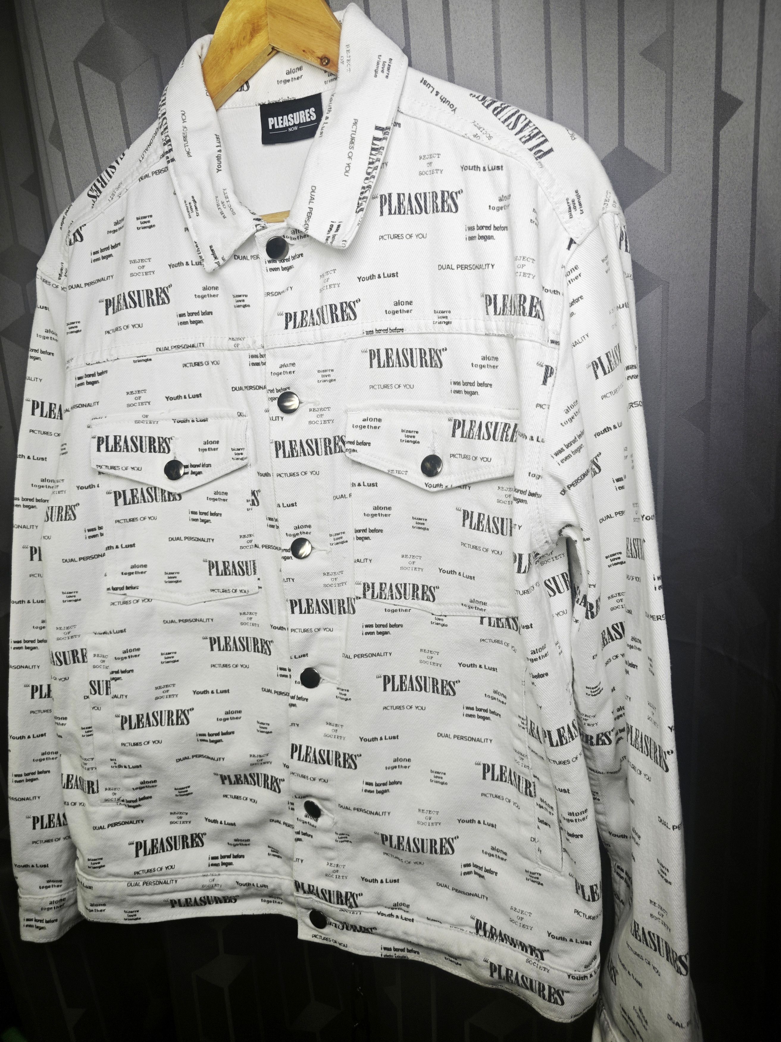 Pleasures Pleasures : Reject Trucker , White Denim Jacket Size US S / EU 44-46 / 1 - 3 Thumbnail