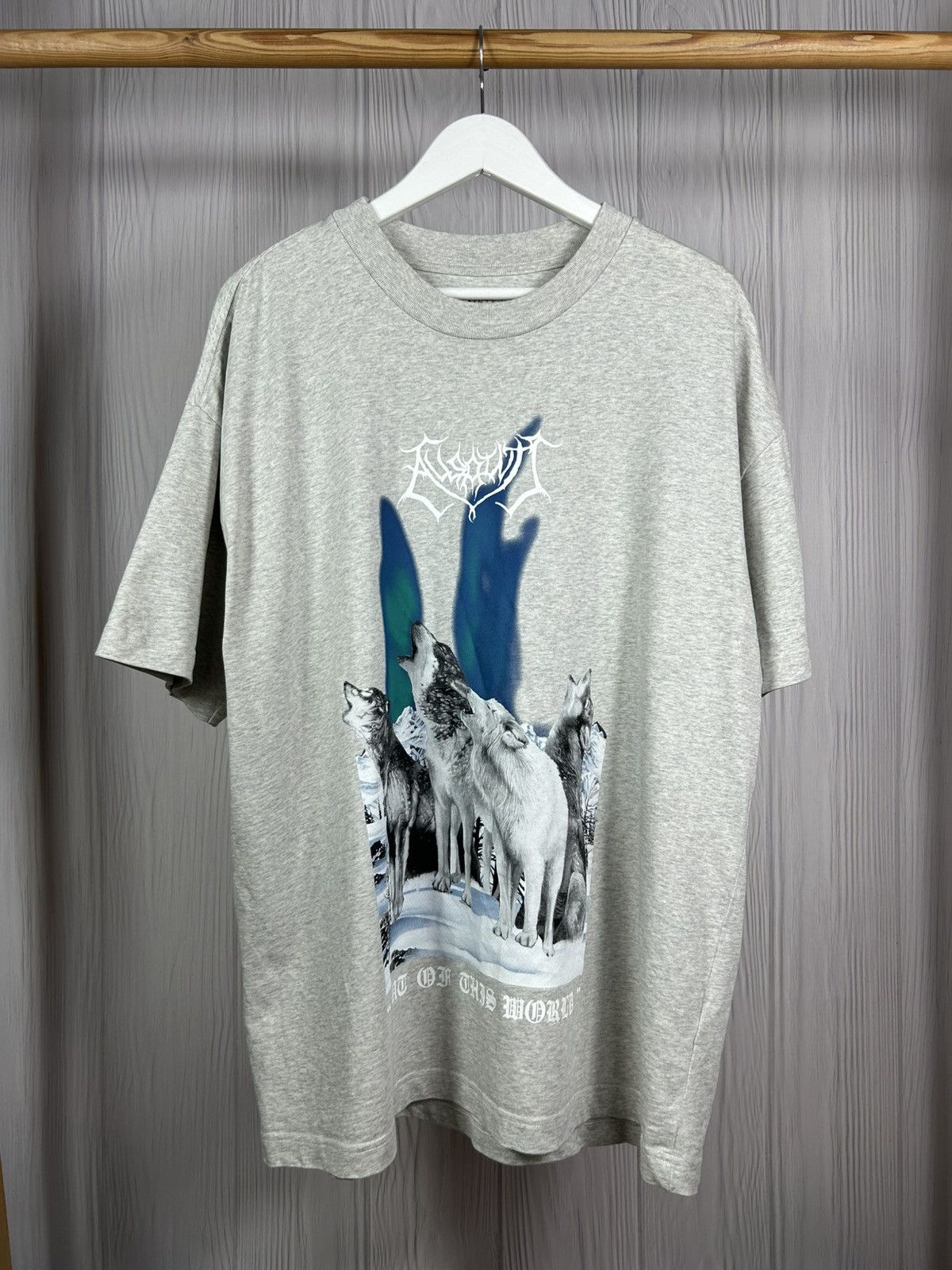 Allsaints AllSaints Size M Oversized Black Cotton Wolf Graphic HOWL Size US M / EU 48-50 / 2 - 1 Thumbnail