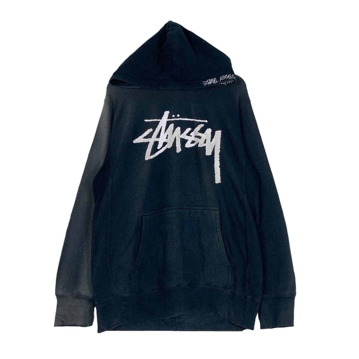Stussy Trashed STUSSY Big Logo Sun Faded / Burn Hoodies #0823-C37 Size US M / EU 48-50 / 2 - 2 Thumbnail
