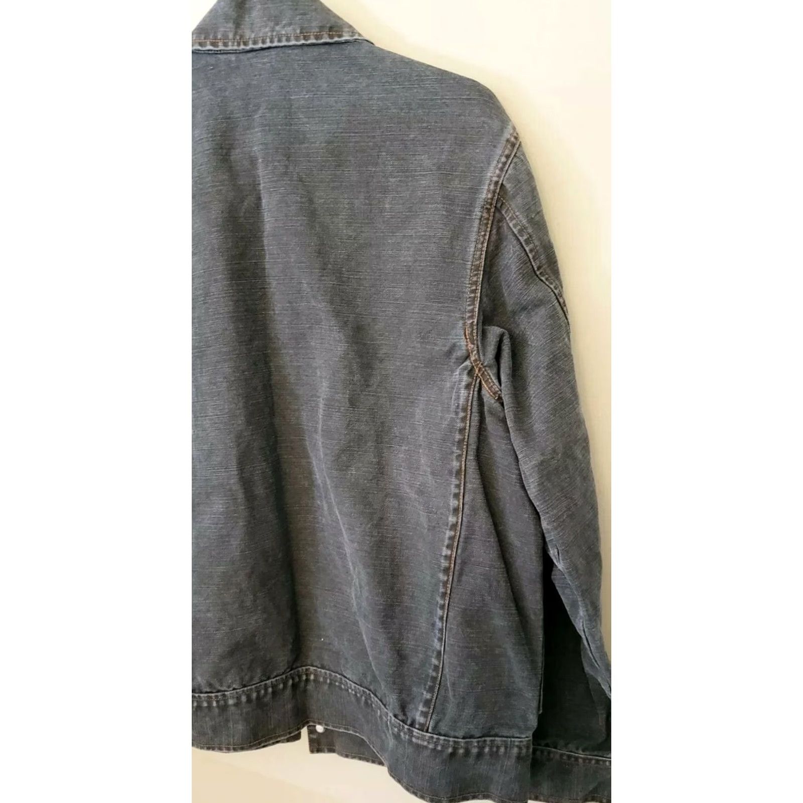 Timberland TIMBERLAND Weathergear Denim Blue Jean Jacket Medium Men Regular M Cotton Denim Jacket Work Wear Lightweight Blue 2000s Vintage Mens Size US 31 - 7 Thumbnail