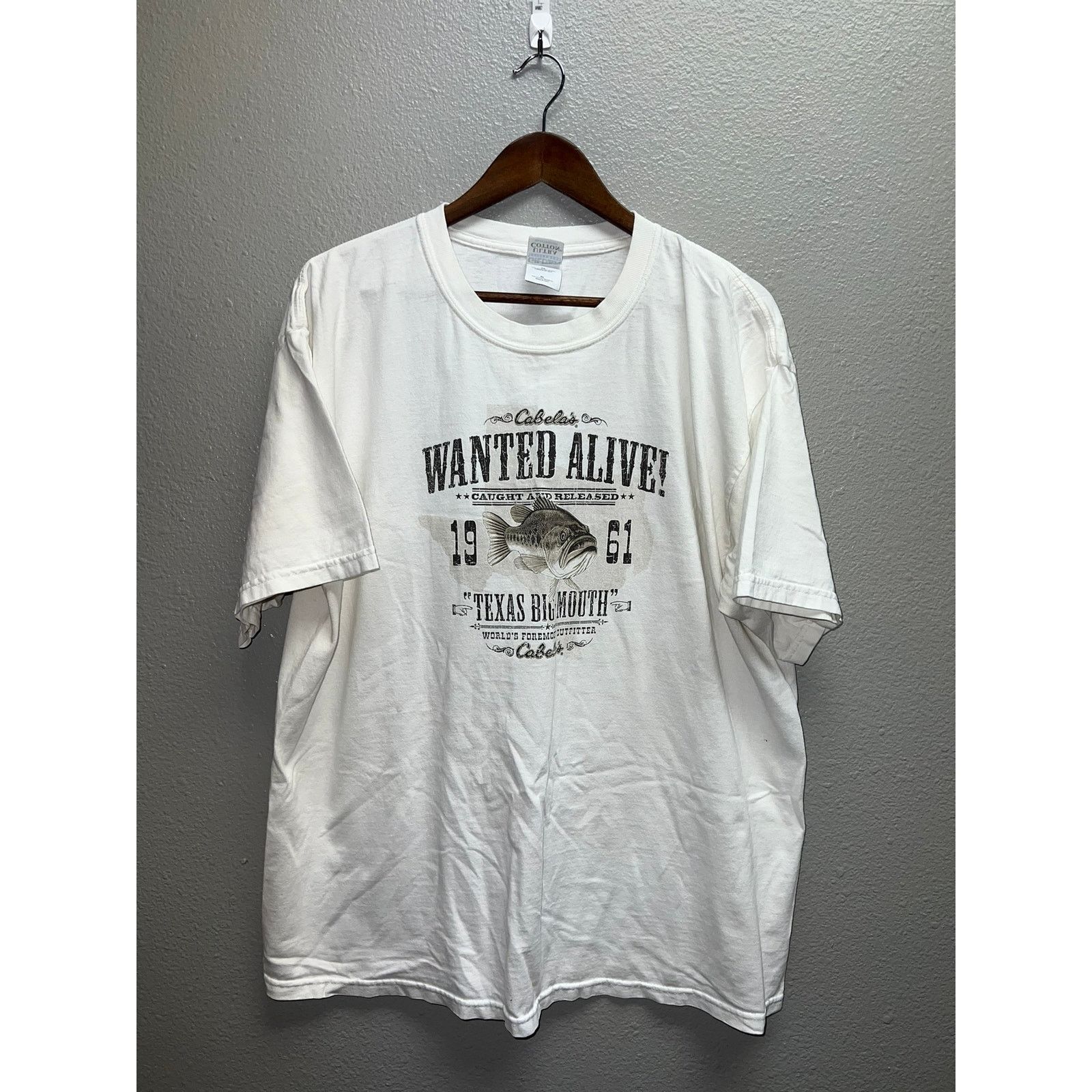 Gildan Vintage Cabelas Shirt Fishing Fish Texas Bigmouth Bass XL Size US XL / EU 56 / 4 - 1 Thumbnail