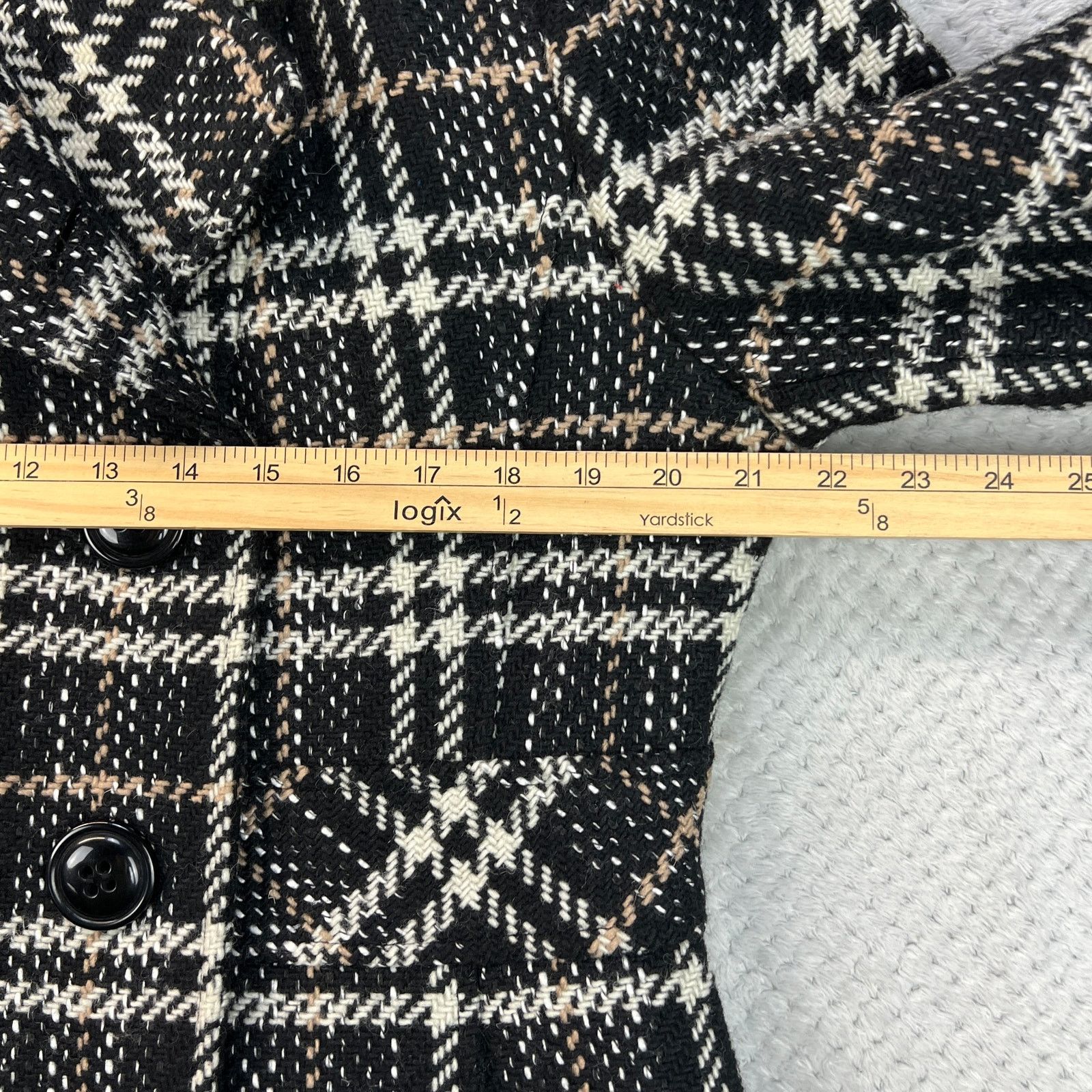Other Giacca Womens Peacoat Tweed Prince of Wales Plaid Jacket XL Size XL / US 12-14 / IT 48-50 - 11 Thumbnail