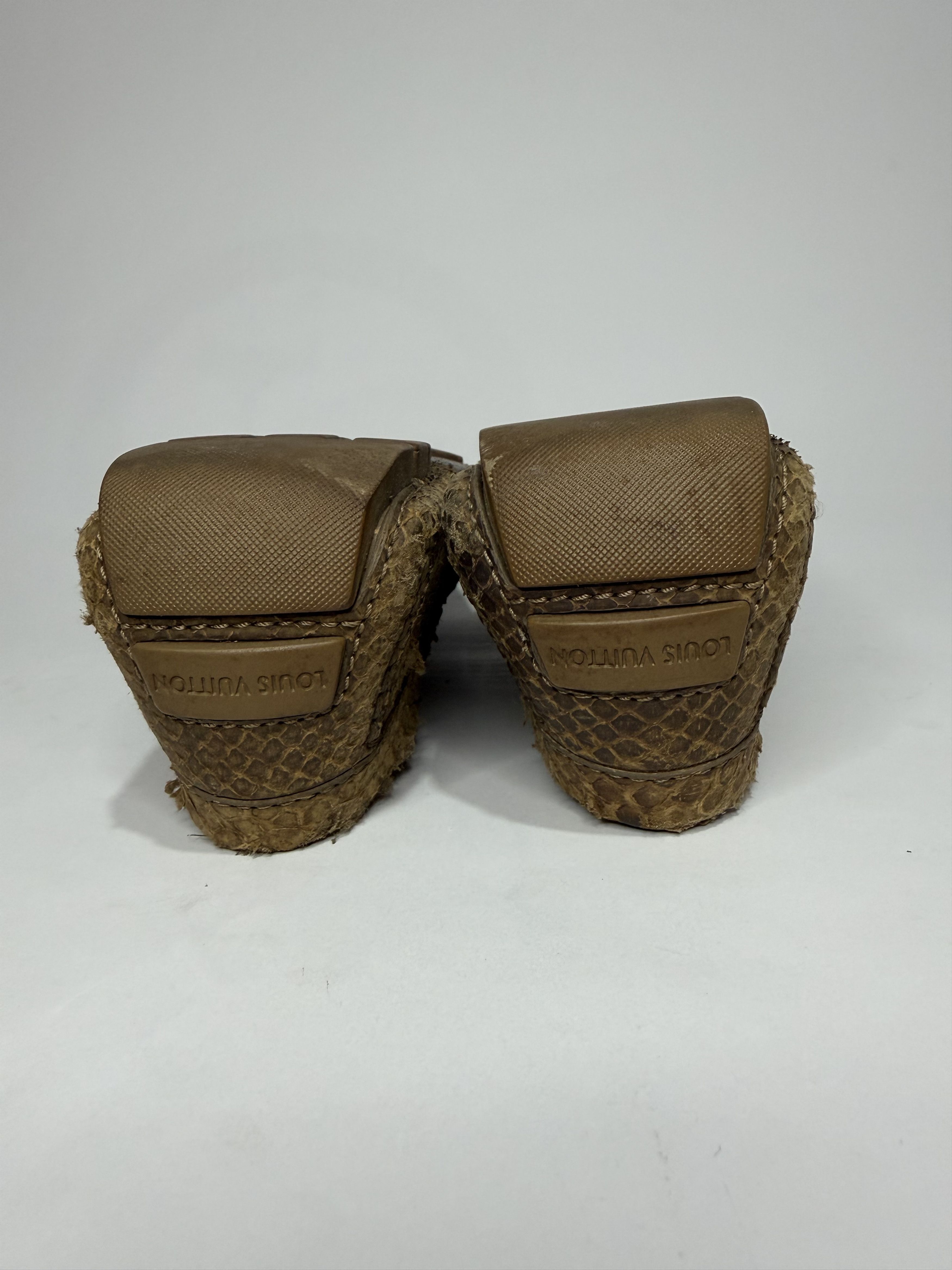 Louis Vuitton Louis Vuitton Brown Python Leather Monte Carlo Loafers Size US 10.5 / EU 43-44 - 5 Thumbnail