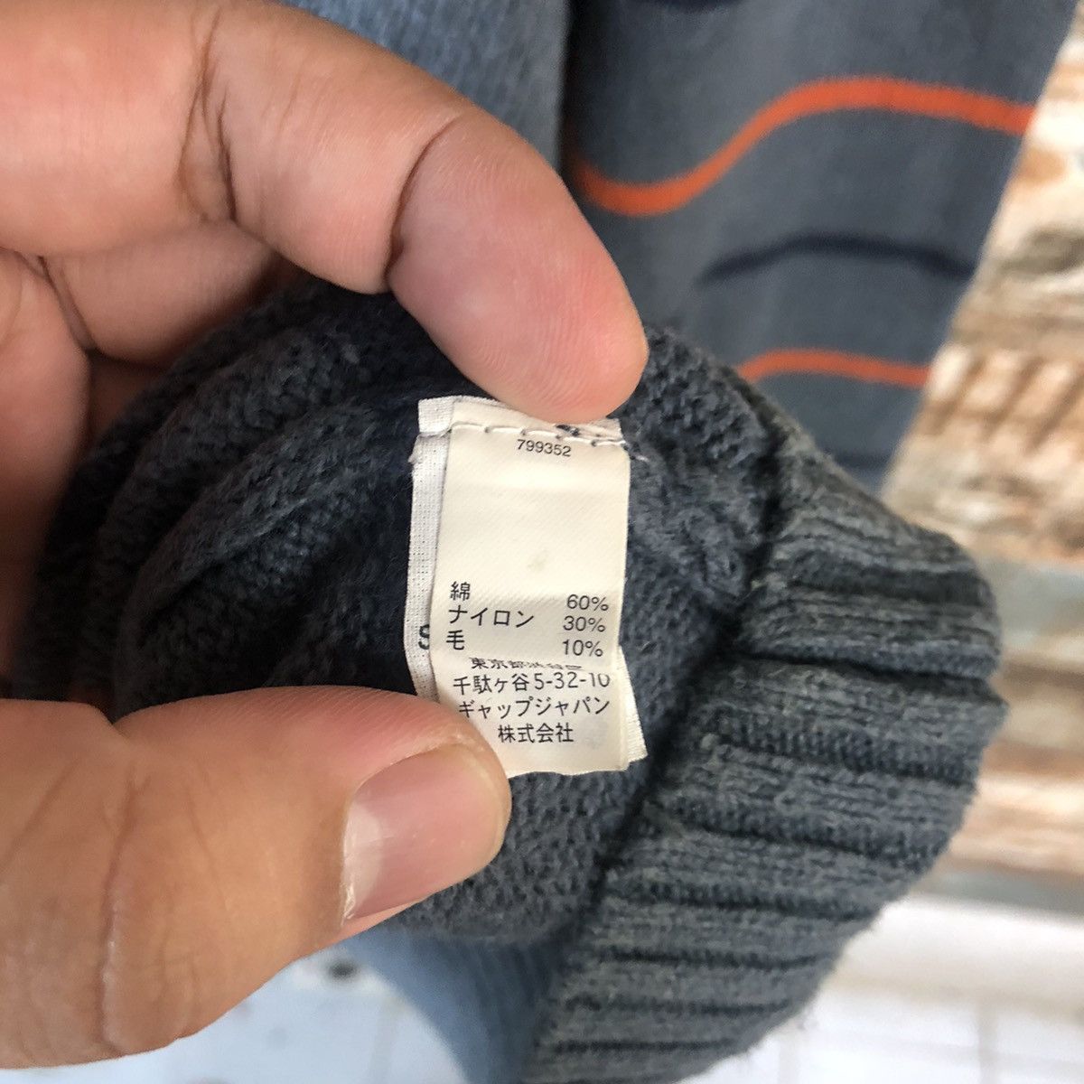 Gap × Homespun Knitwear Gap Grey Stripe Knitwear #A1986 Size US L / EU 52-54 / 3 - 11 Thumbnail