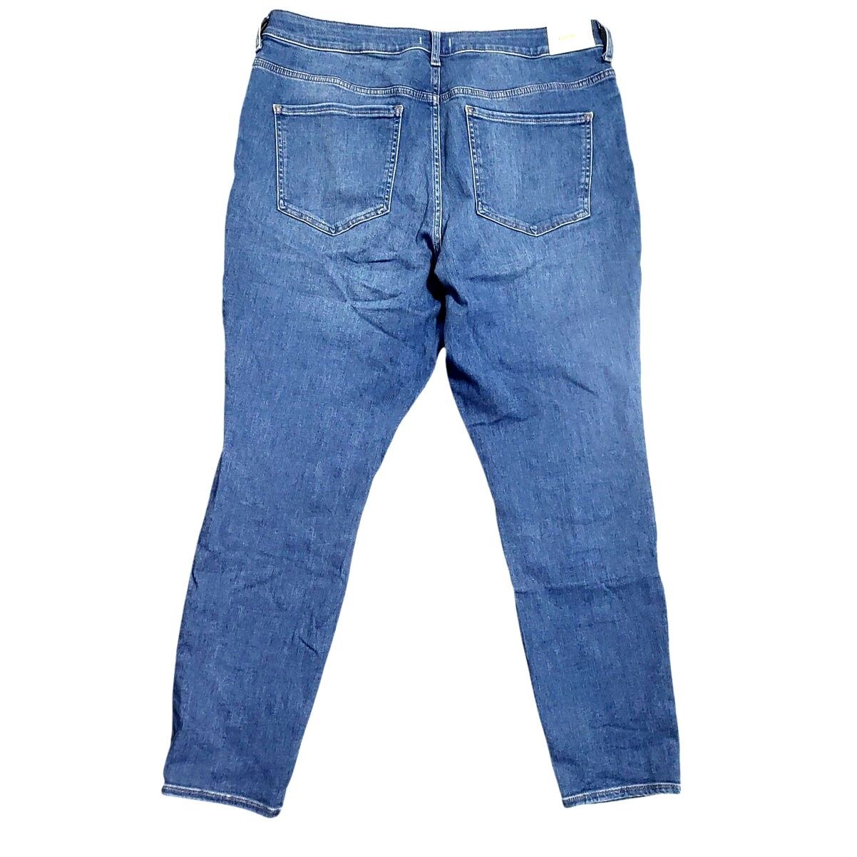 Express Express Medium Wash Curvy Skinny High Rise Jeans - 16L Size 38" / US 16 / IT 52 - 2 Thumbnail