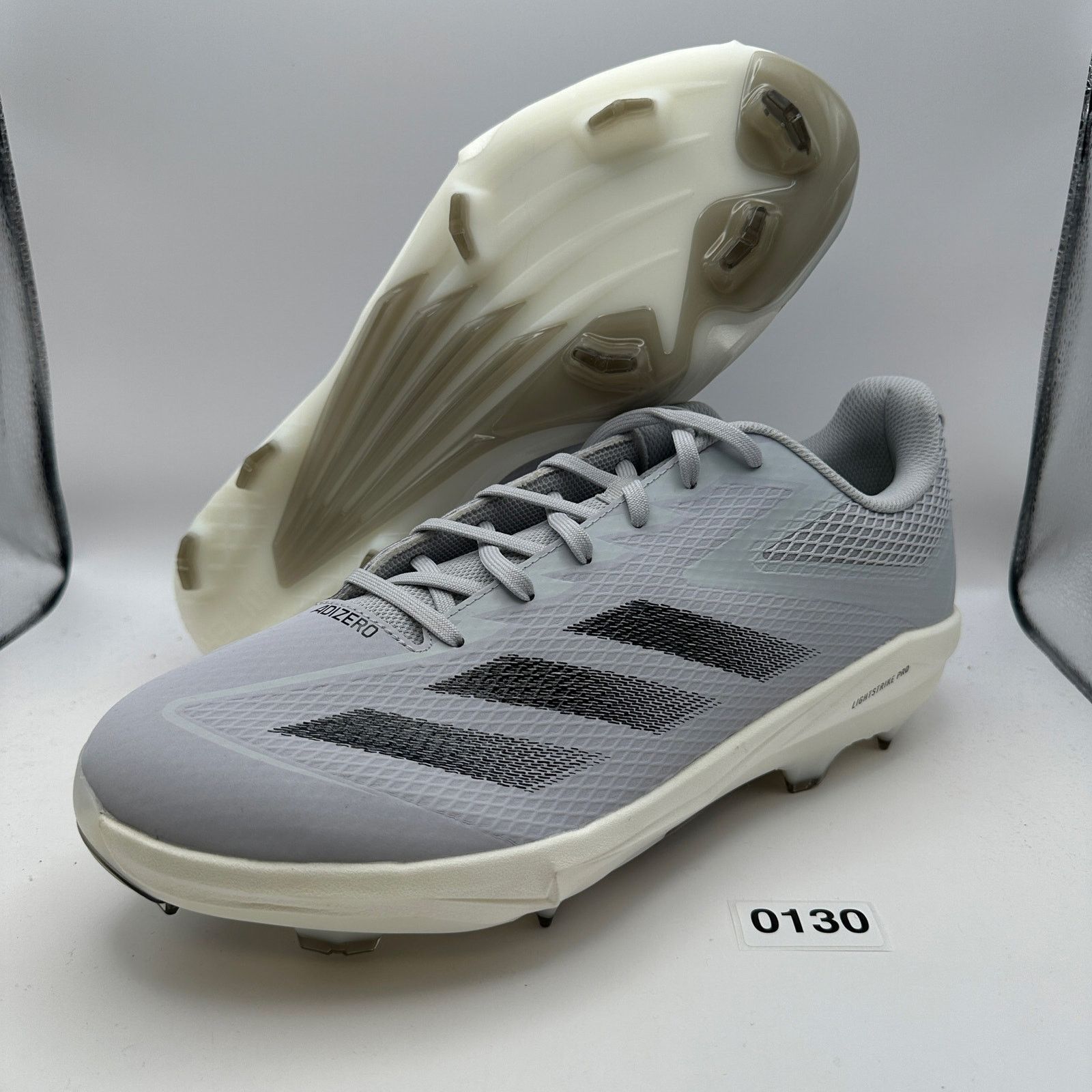 Adidas ADIDAS Adizero Electric Mens 14 Baseball Cleats Gray/Black Size US 14 / EU 47 - 1 Thumbnail