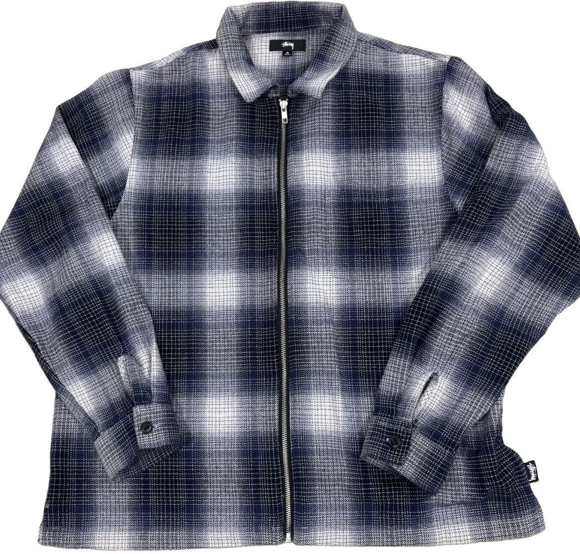 Stussy Stussy Hellshire Shadow Plaid Zip Shirt | Grailed