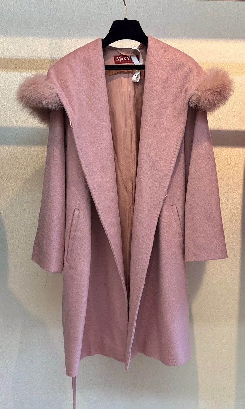 Max Mara Max Mara Cherry blossom pink fur coat mango Size XS / US 0-2 / IT 36-38 - 1 Thumbnail