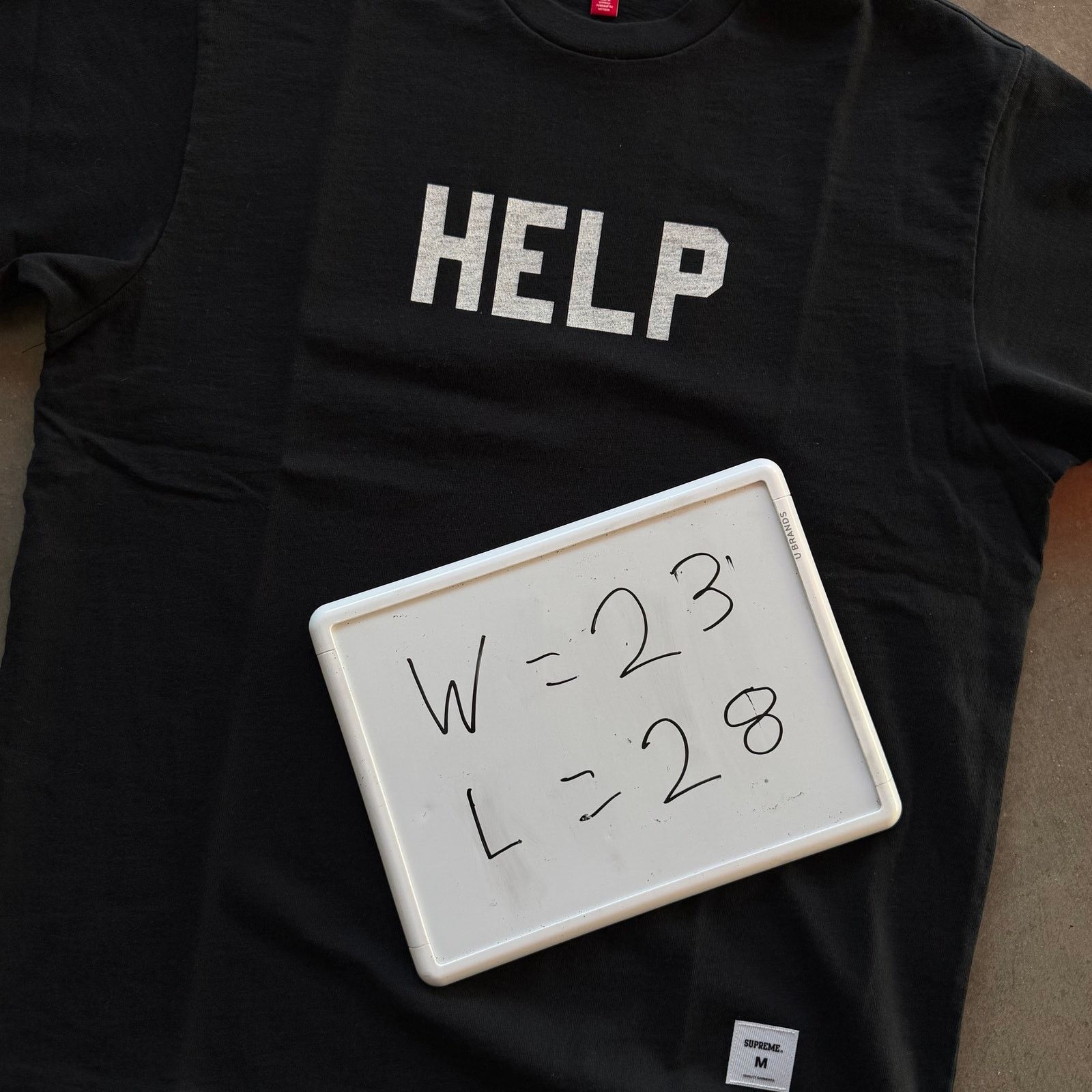 Supreme Supreme HELP Tee New Black Size US M / EU 48-50 / 2 - 7 Thumbnail