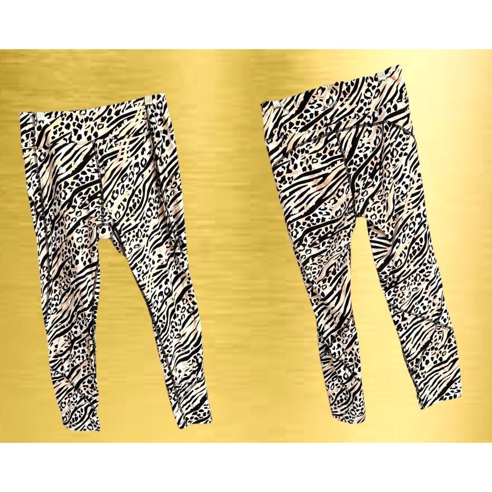 Victoria's Secret Victorias Secret Pink Sport Leggings Large Logo Leopard Pri Size 27" / US 4 / IT 40 - 6 Thumbnail