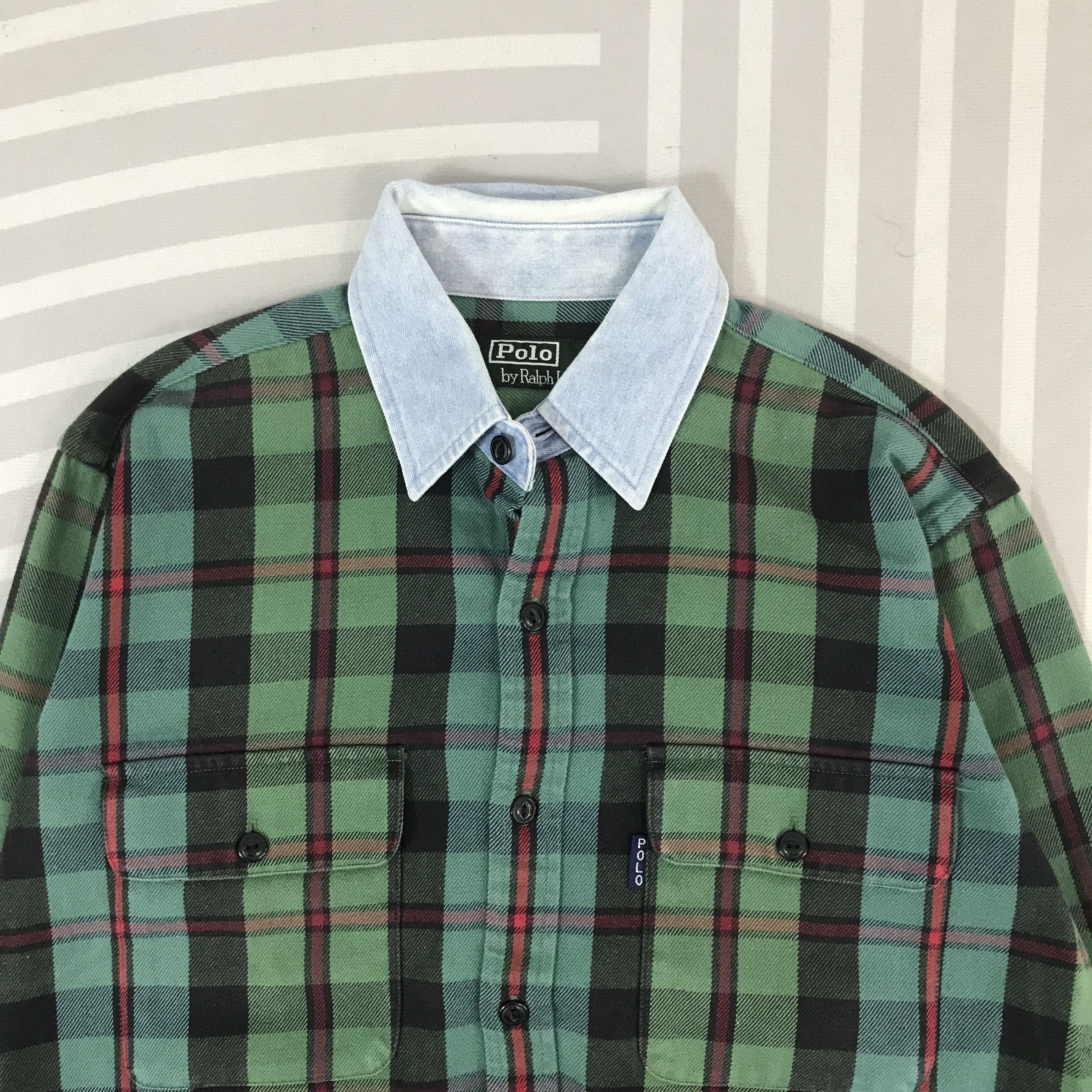 Polo Ralph Lauren × Vintage Vintage Polo Ralph Lauren Tartal Design Button up Shirt Size US M / EU 48-50 / 2 - 2 Thumbnail