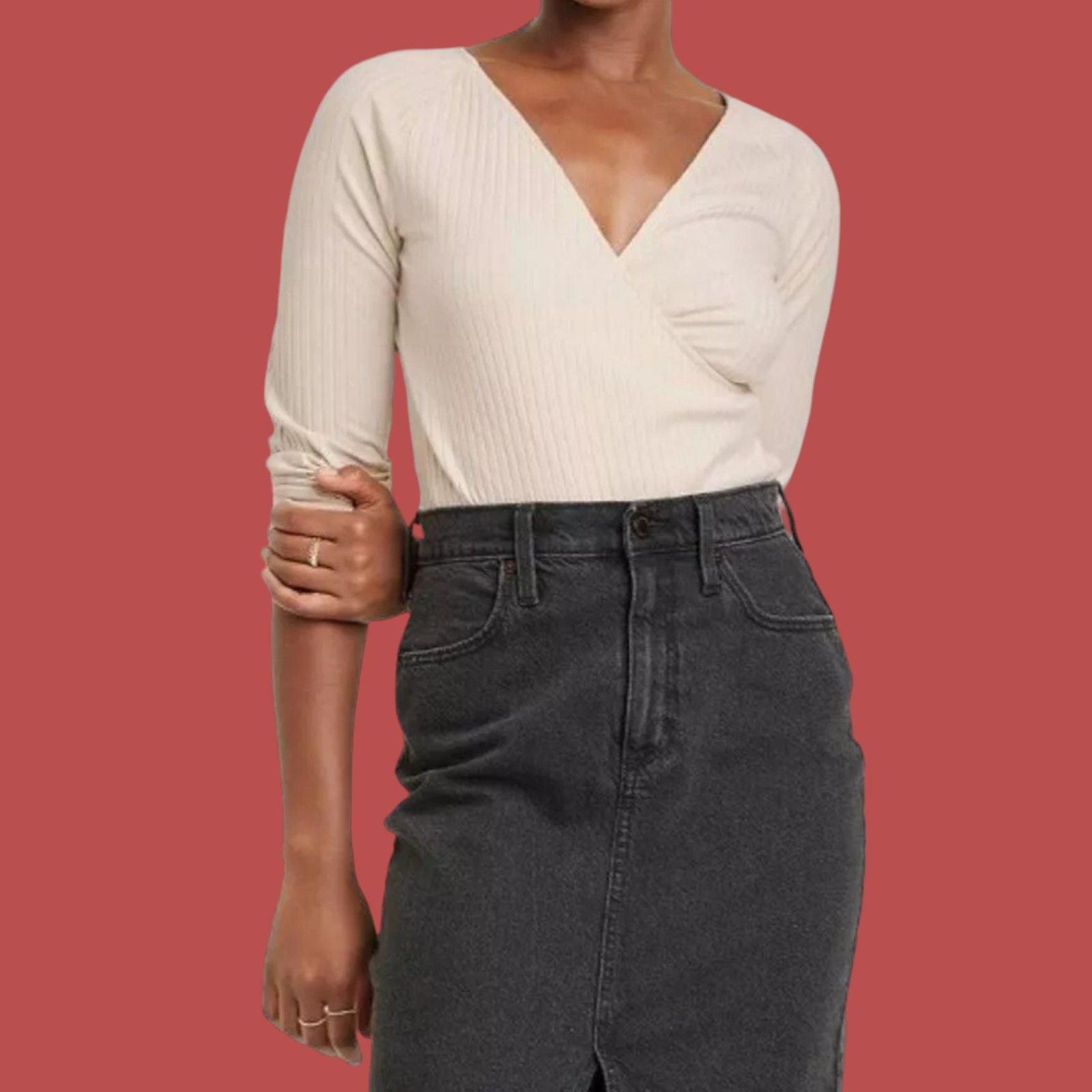 Other Universal Thread - Women's Slim Fit Long Sleeve V-Neck Wrap Size L / US 10 / IT 46 - 1 Thumbnail